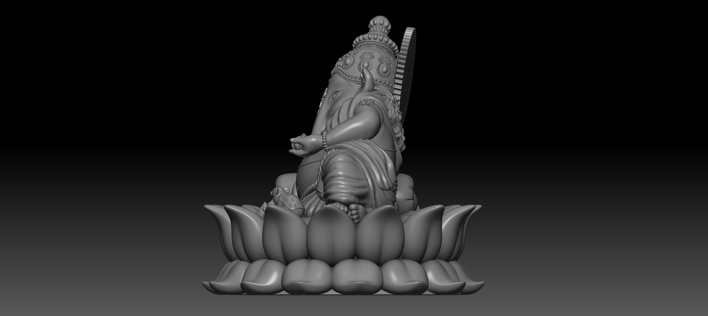ganesh ji hindu god idol for 3d print 3D print model_4