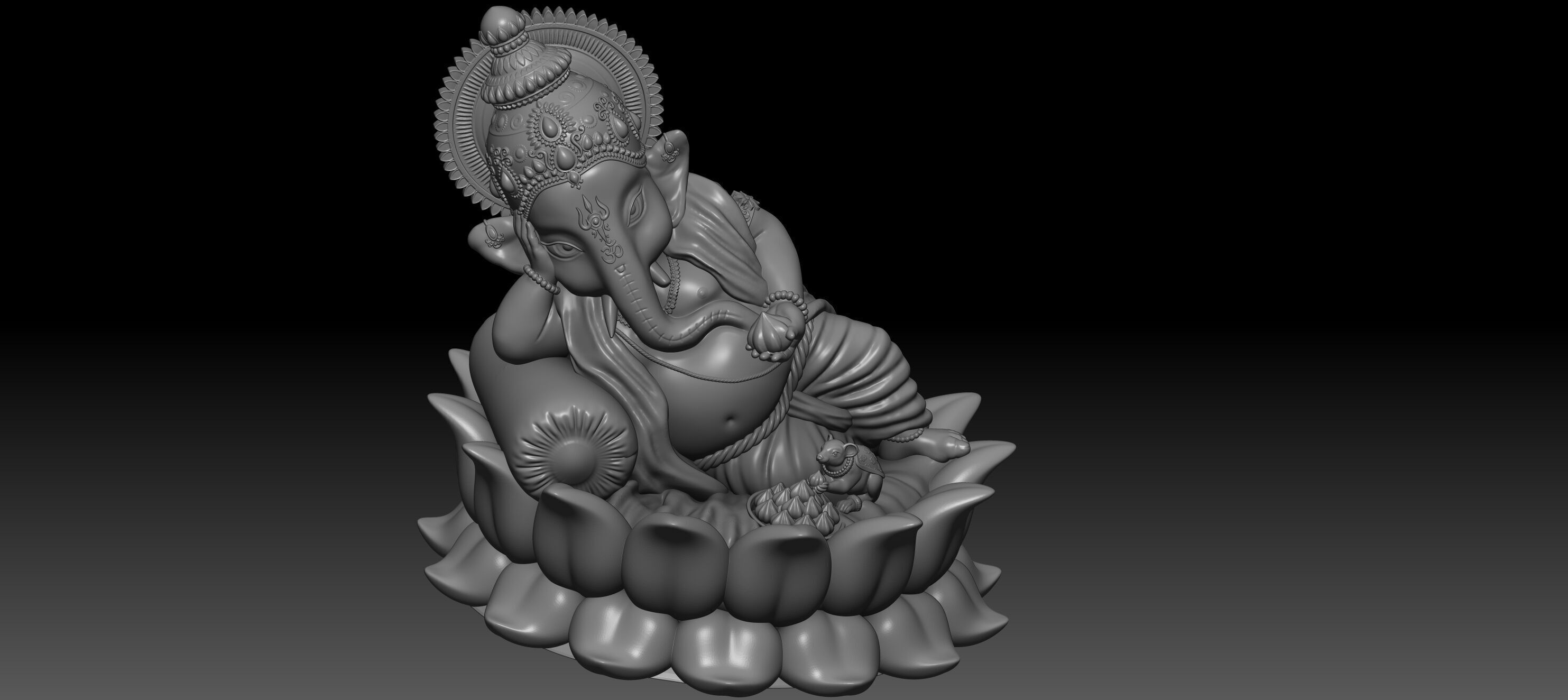 ganesh ji hindu god idol for 3d print 3D print model_5