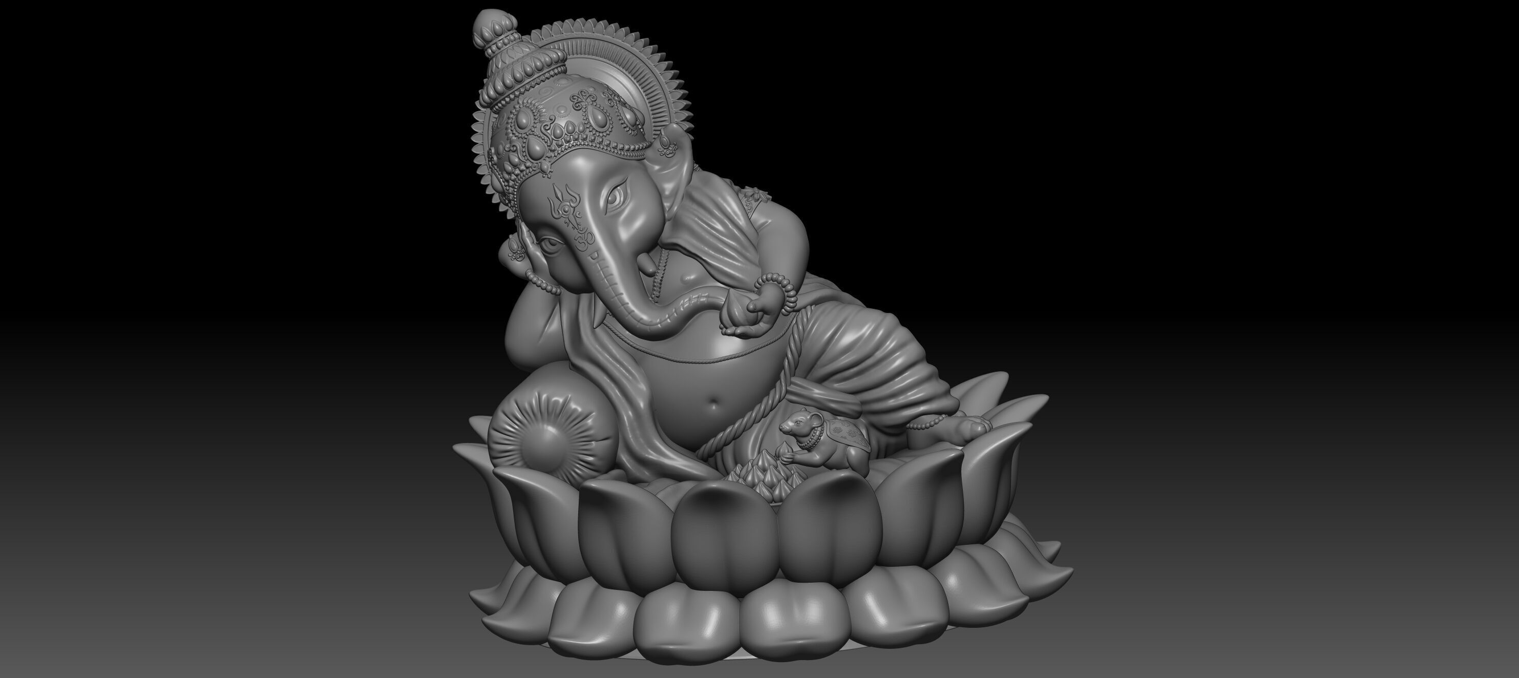 ganesh ji hindu god idol for 3d print 3D print model_1
