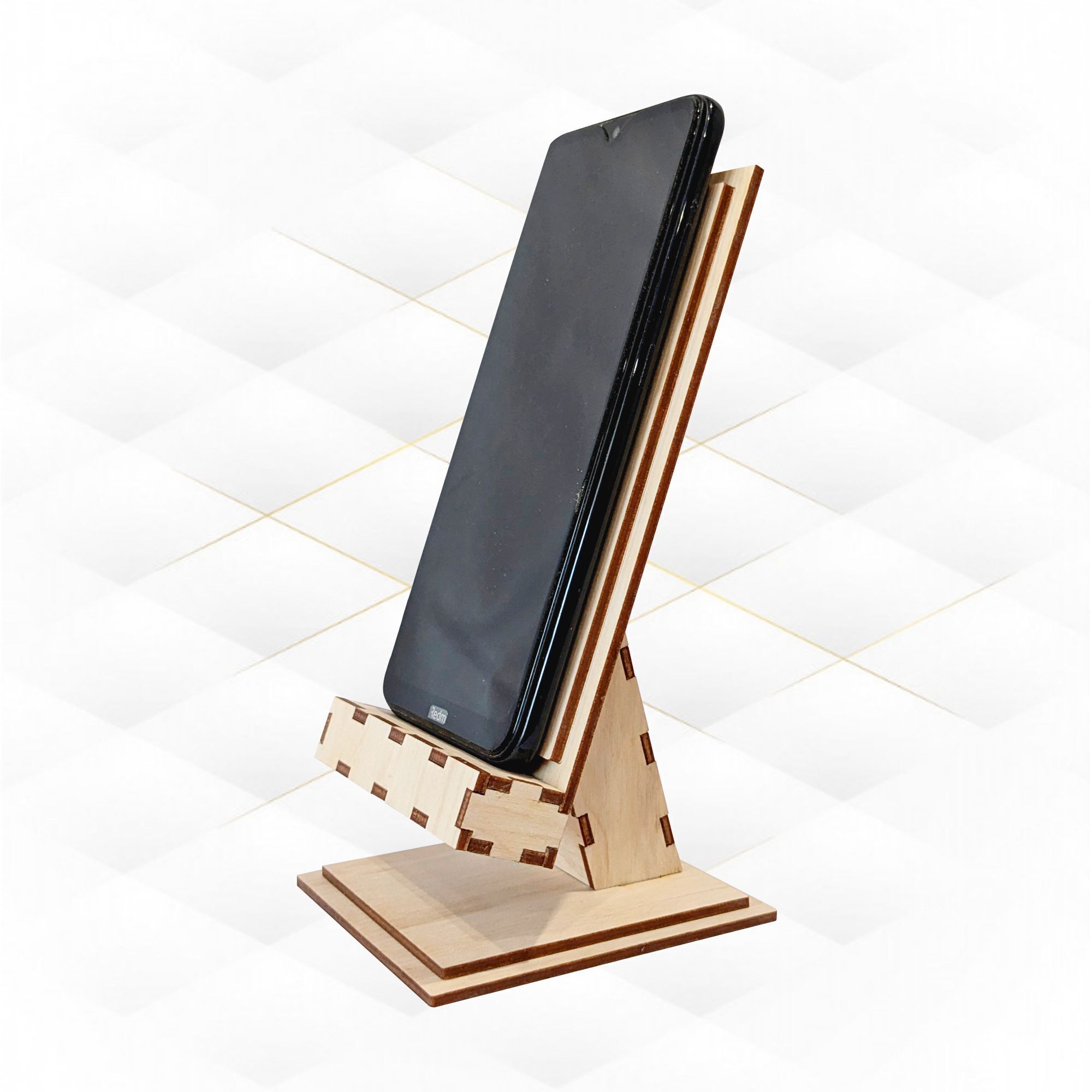 Gift holder phone laser cut pattern 3D print model_1