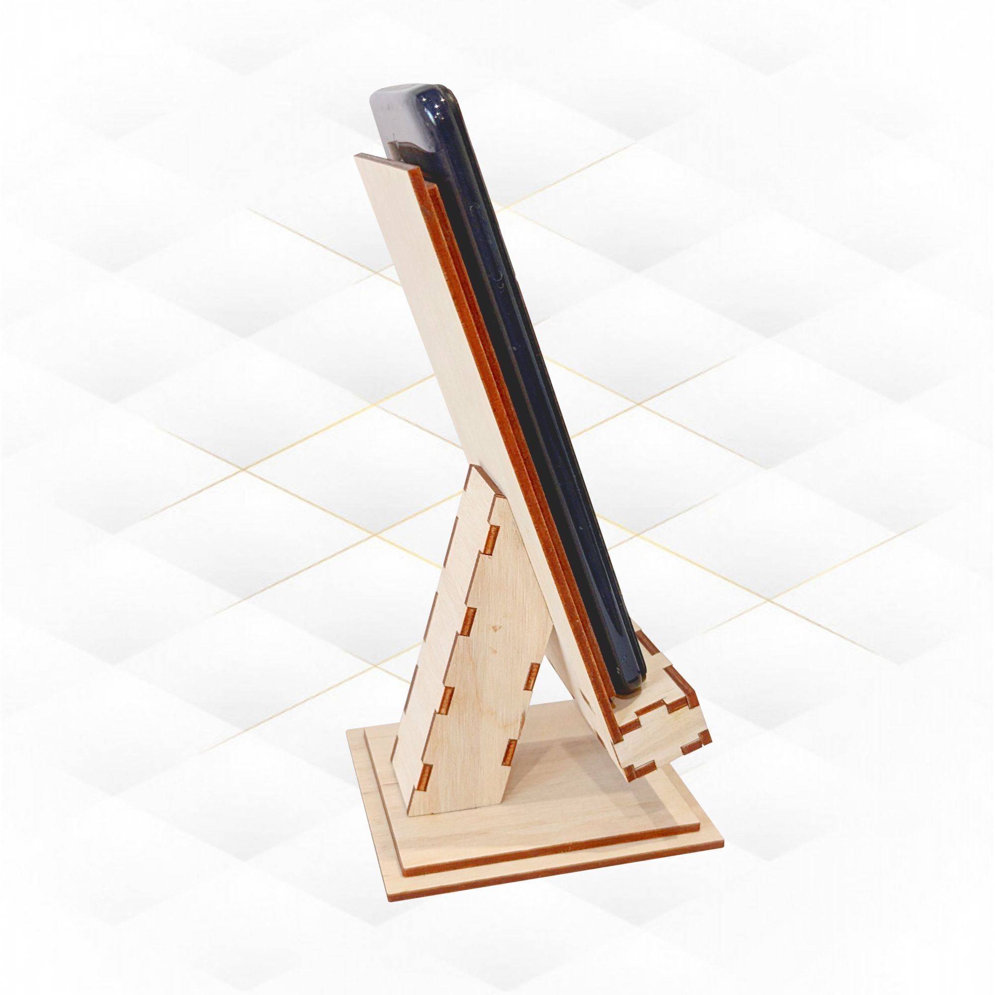 Gift holder phone laser cut pattern 3D print model_4