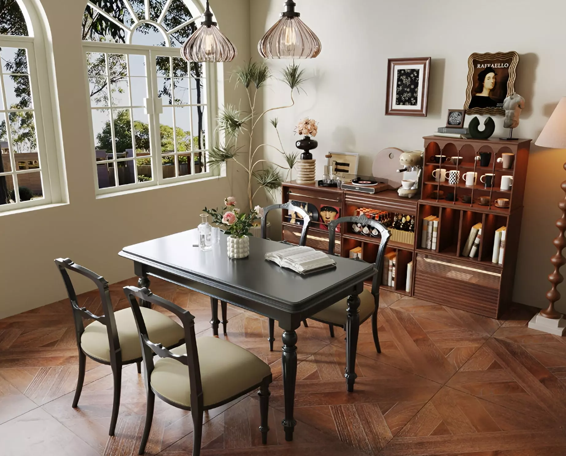 Medieval retro home furnishing restaurant Daotai restaurant 3D model