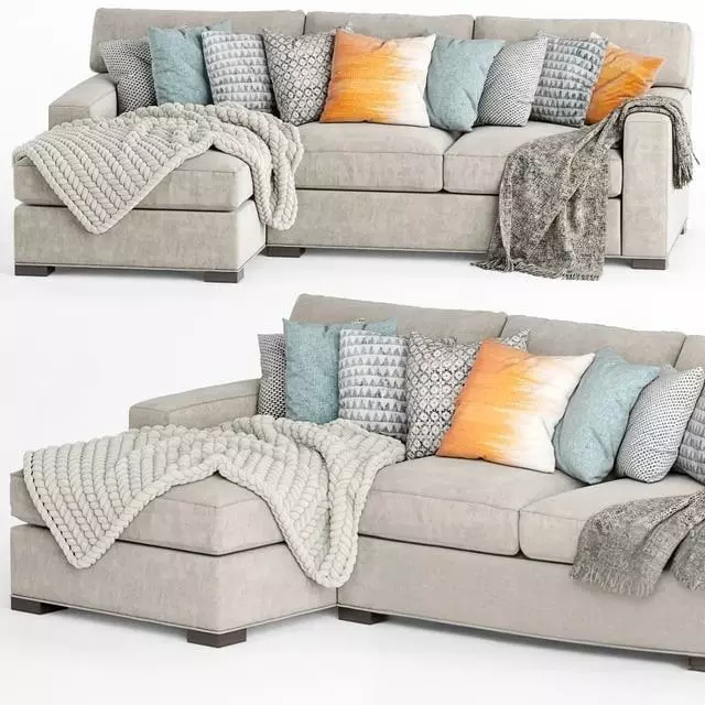 Crate and Barrel Axis II Sofa 2011 High-Quality 3D Model 3D model