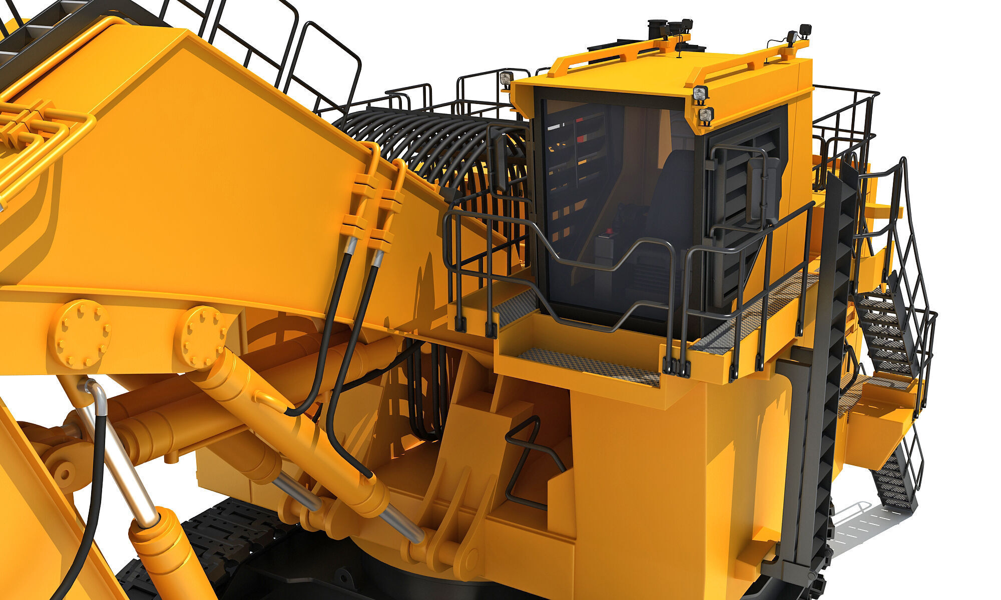 Tracked Mining Excavator 3D model_15