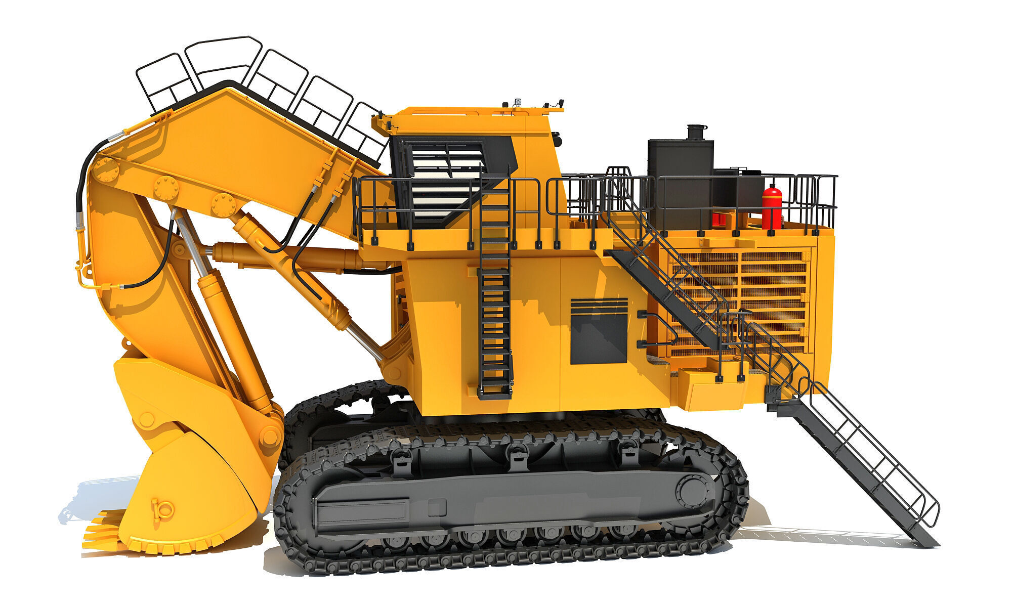 Tracked Mining Excavator 3D model_1