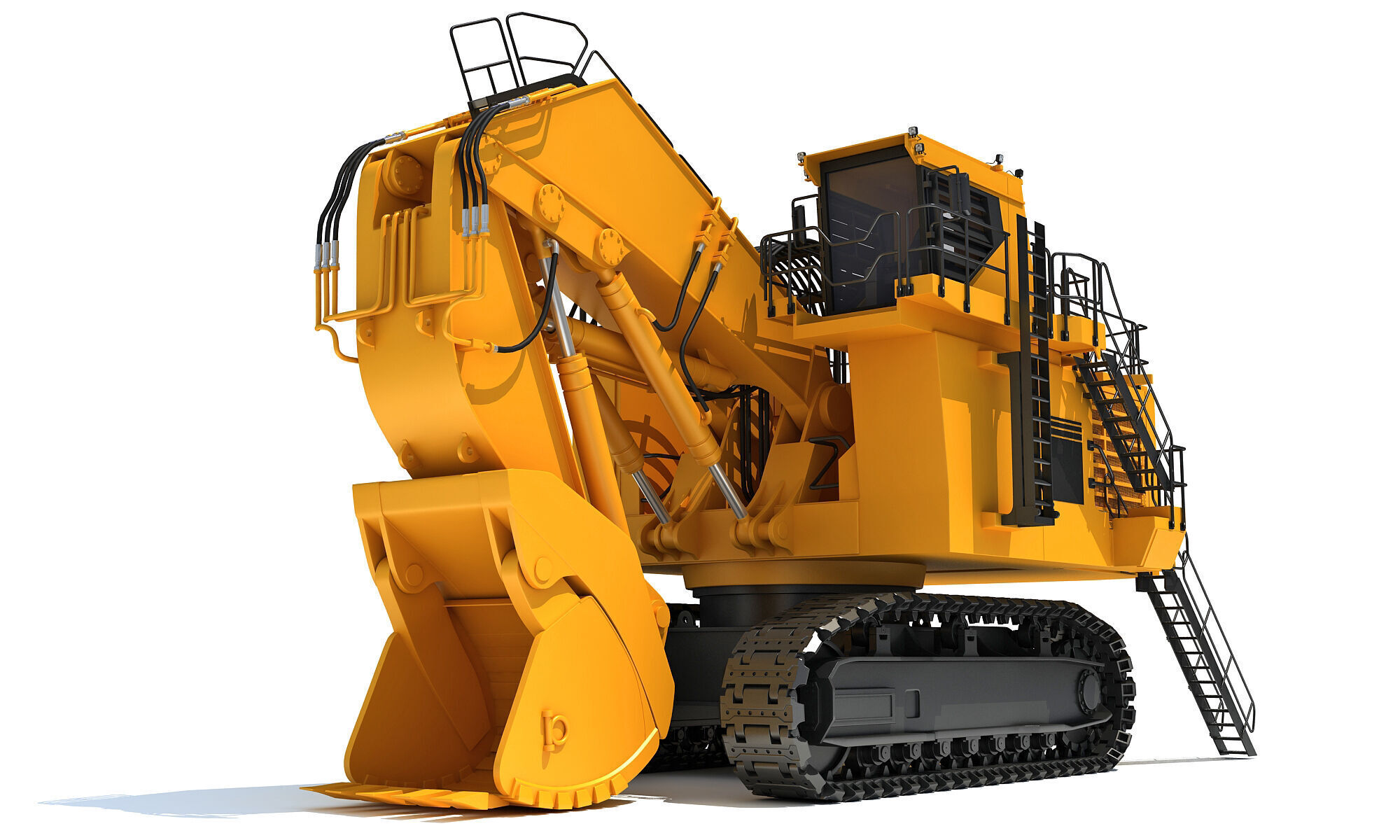 Tracked Mining Excavator 3D model_12