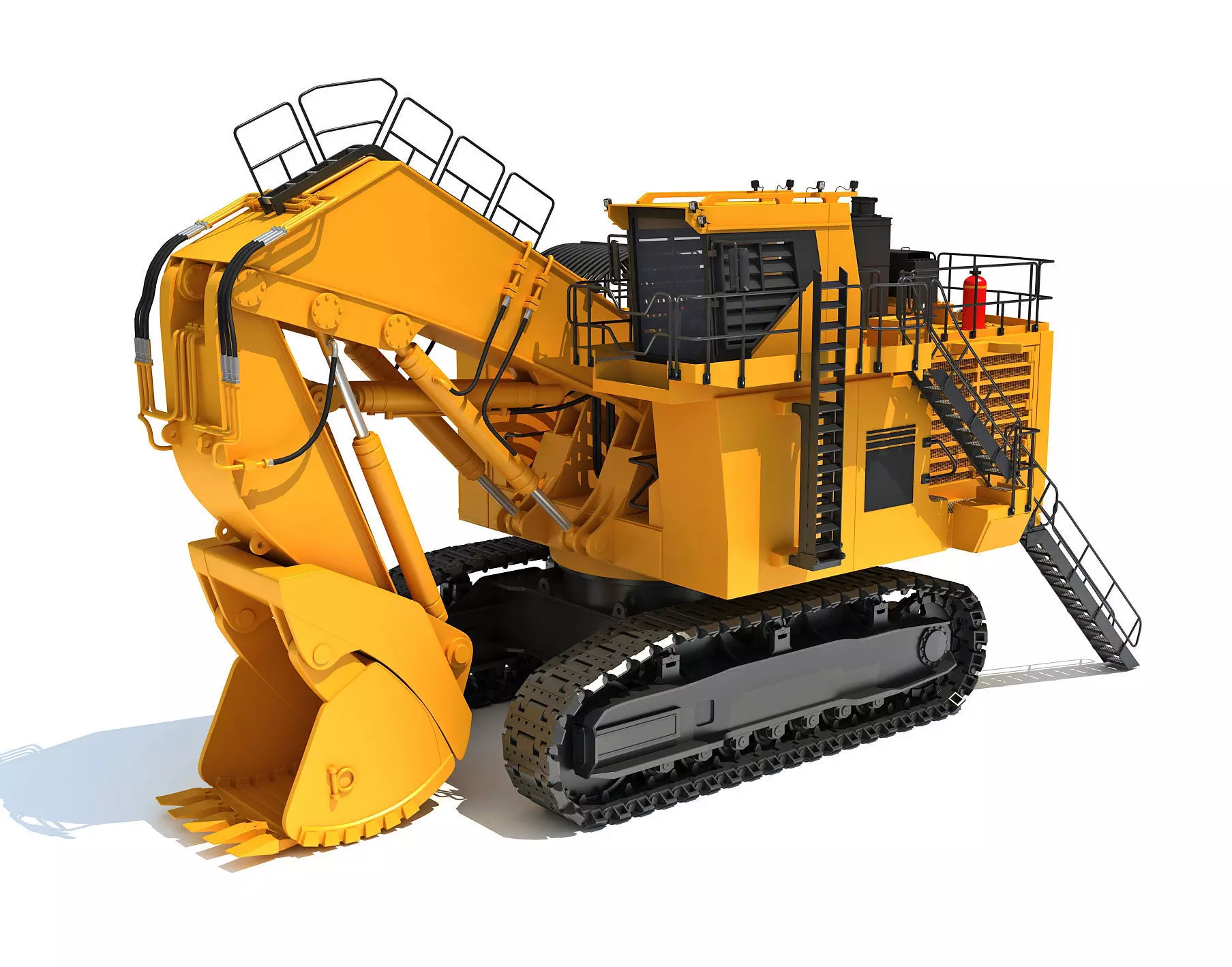 Tracked Mining Excavator 3D model_0