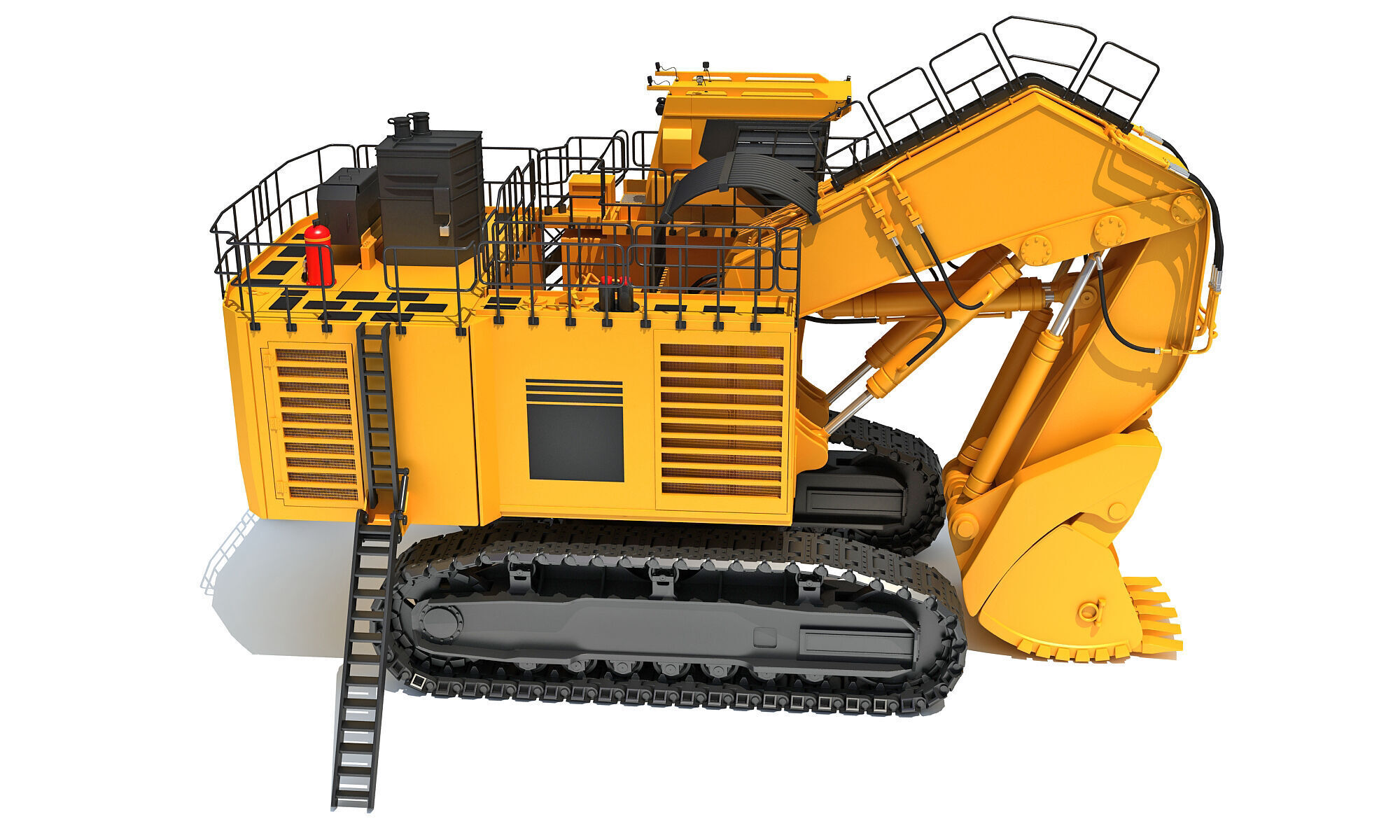 Tracked Mining Excavator 3D model_7
