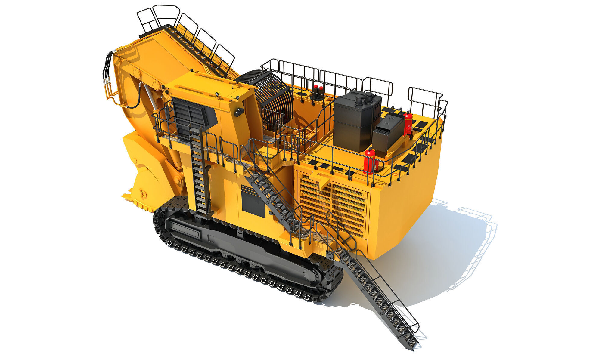 Tracked Mining Excavator 3D model_3