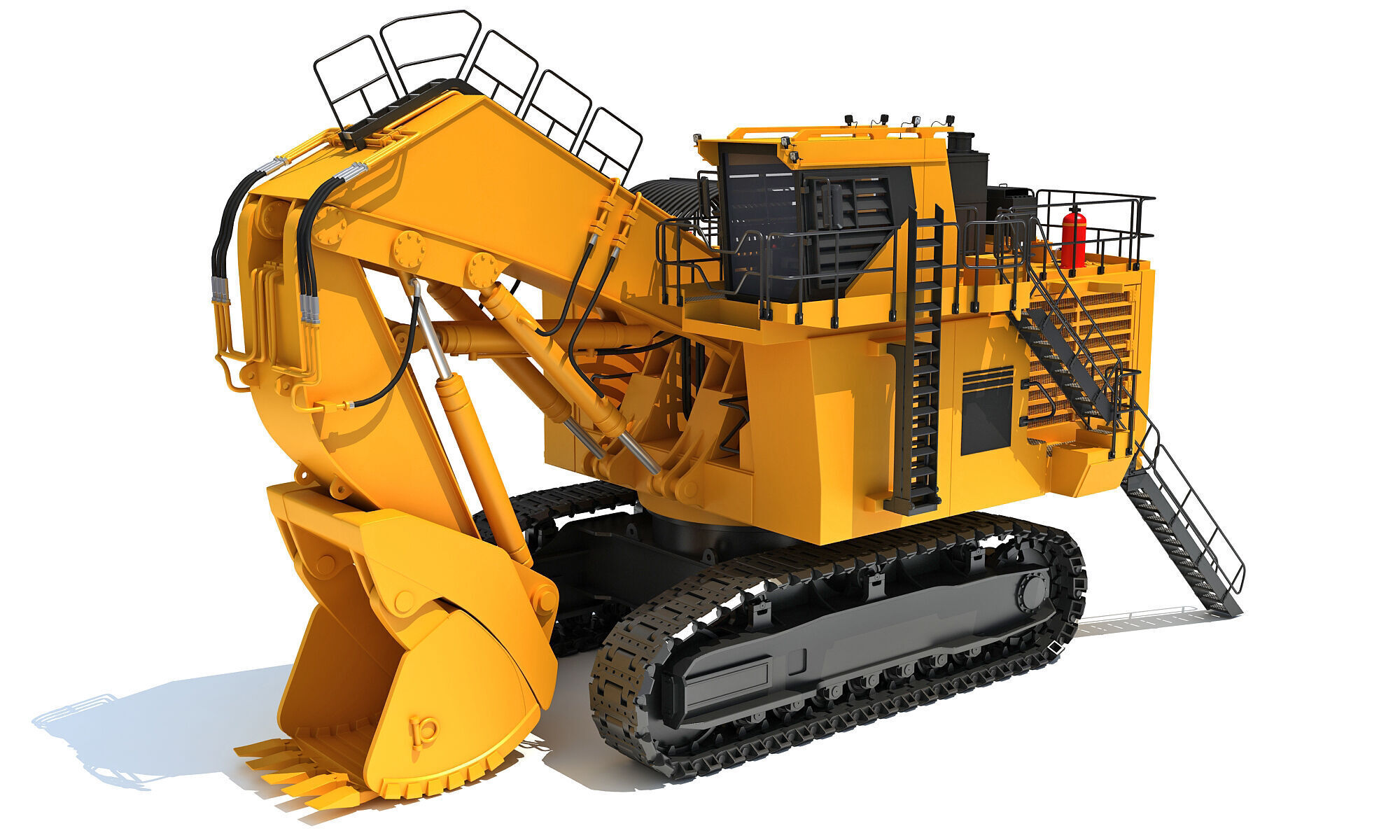 Tracked Mining Excavator 3D model_9
