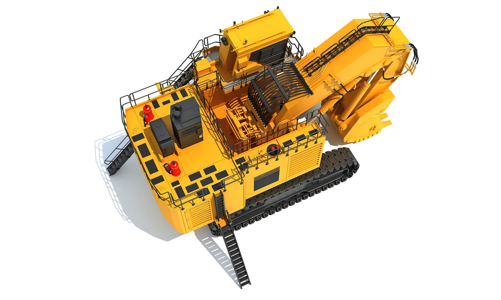 Tracked Mining Excavator 3D model_6