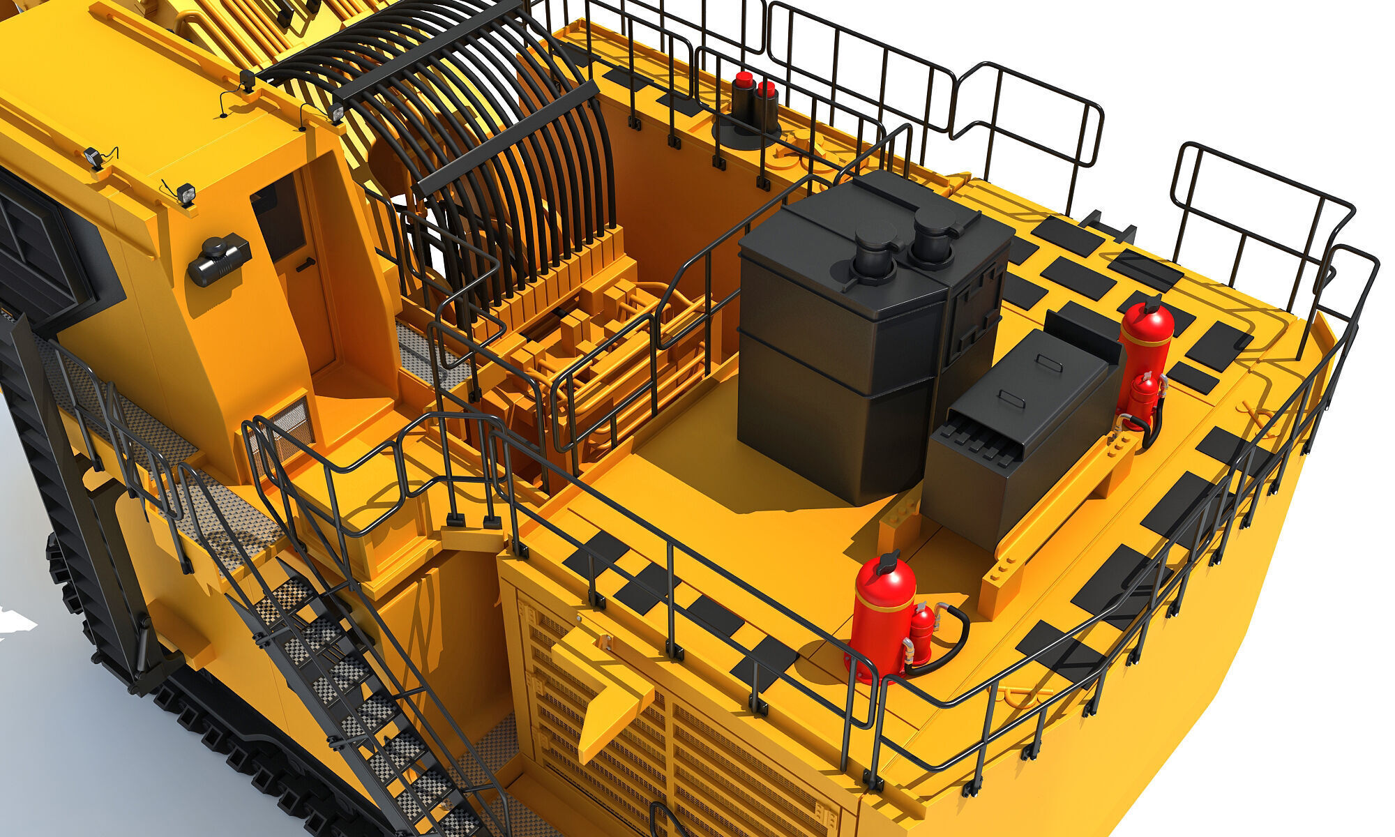 Tracked Mining Excavator 3D model_16