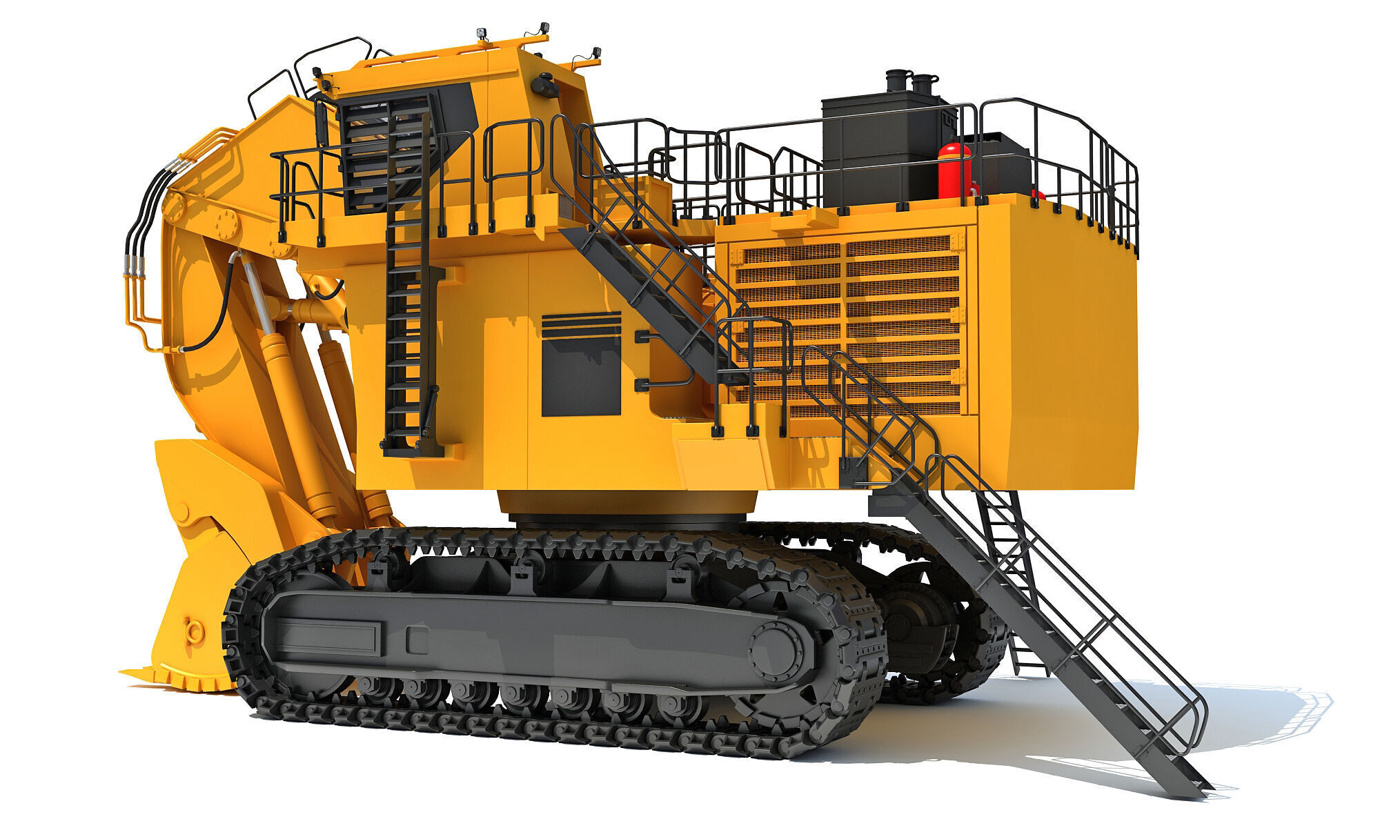 Tracked Mining Excavator 3D model_2