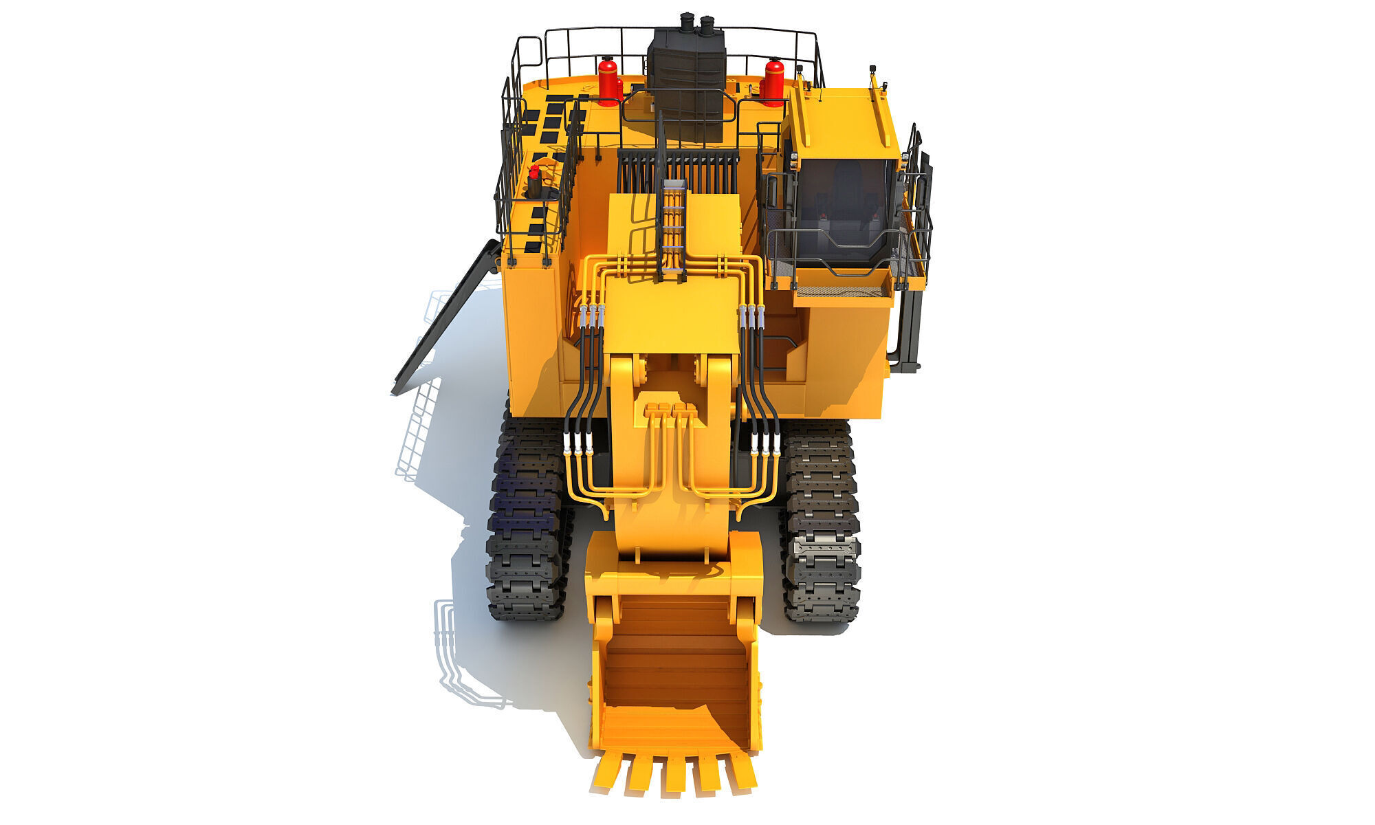 Tracked Mining Excavator 3D model_11