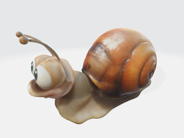 Cartoon snail 3D model_3