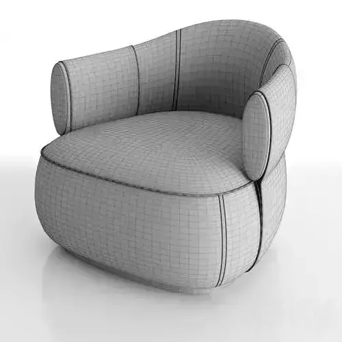 Soft Armchair High-Quality 3D Model 3D model