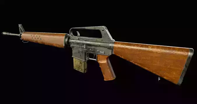 Service Rifle Low-poly 3D model