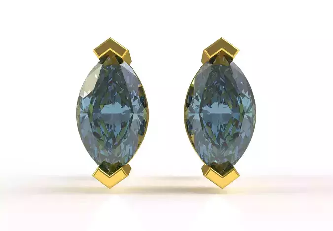 Simple Marquise Diamond Earring