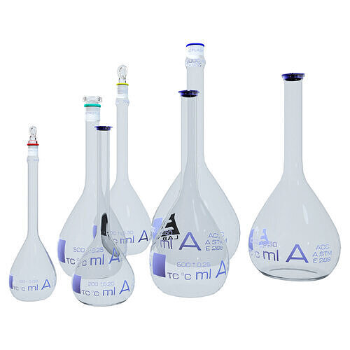 Volumetric Flasks Low-poly 3D model