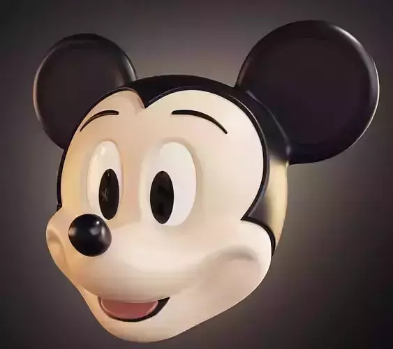 Mickey Head Low-poly 3D model