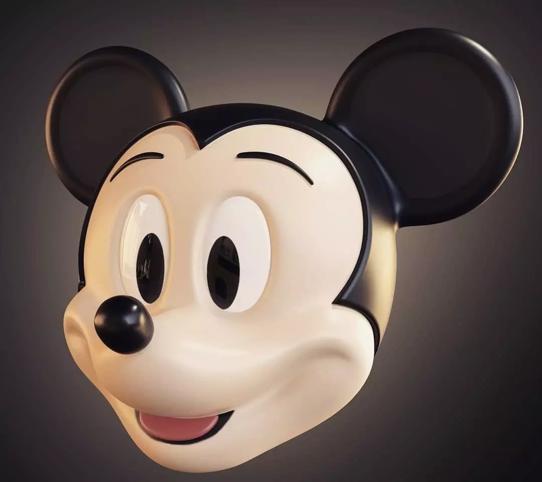 Mickey Head Low-poly 3D model Low-poly 3D model_0