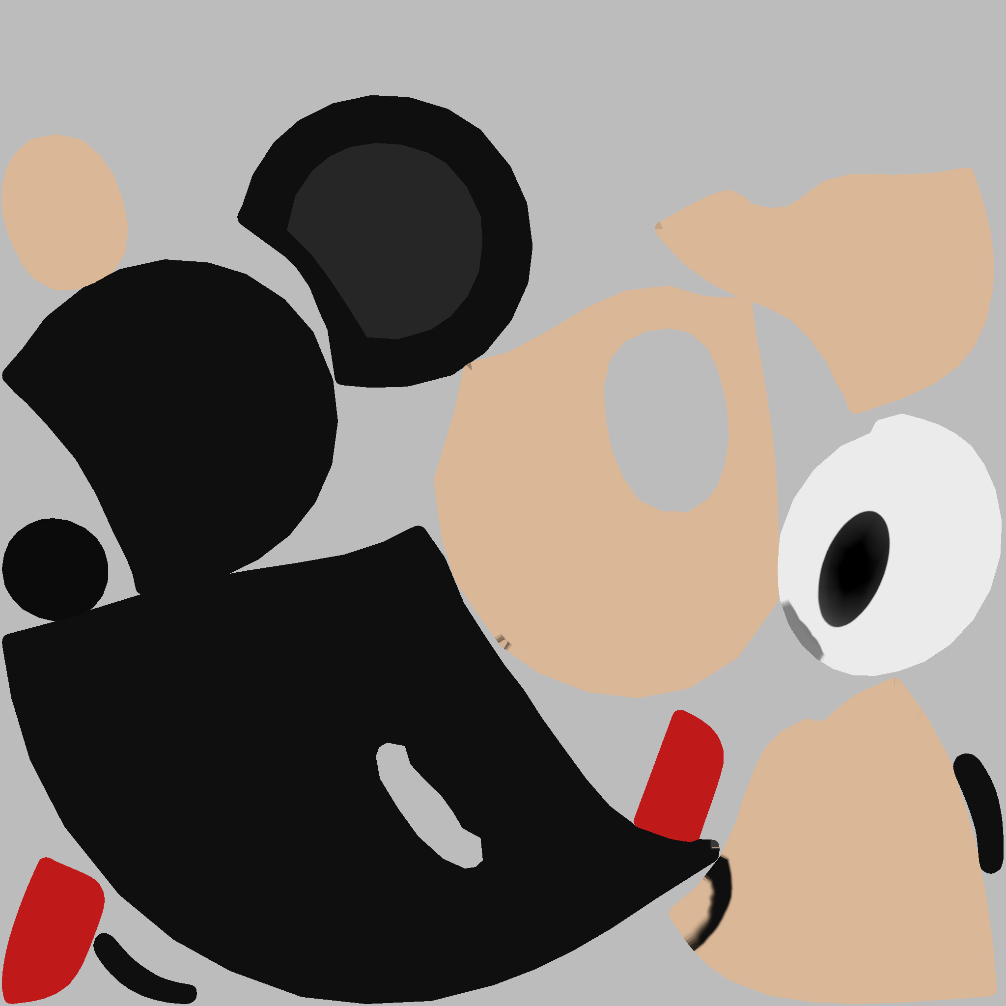 Mickey Head Low-poly 3D model Low-poly 3D model_1