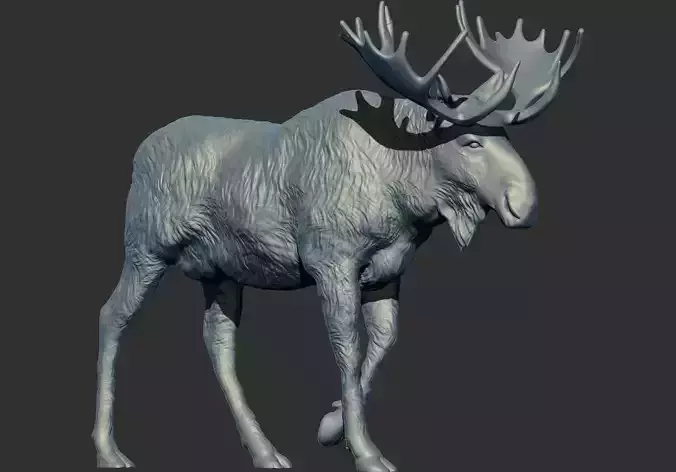 Moose Sculpture 3d Printable model