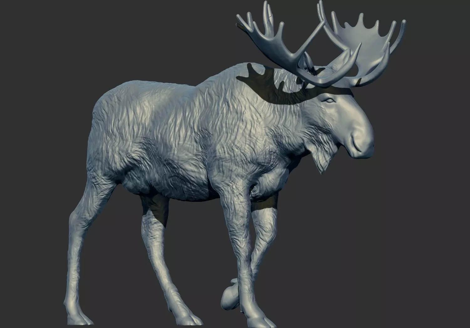 Moose Sculpture 3d Printable model 3D print model