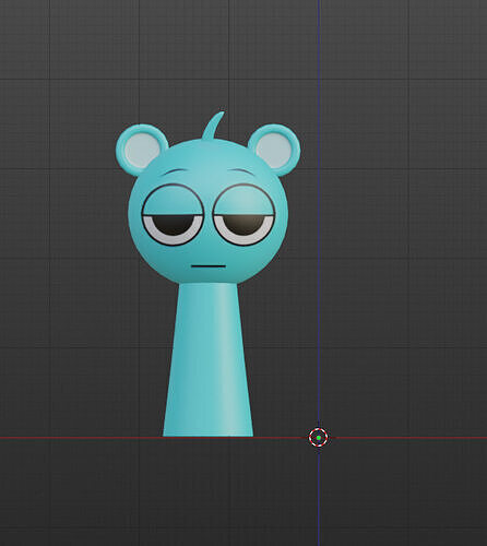 Sprunki Incredibox Sky Blue low poly Low-poly 3D model