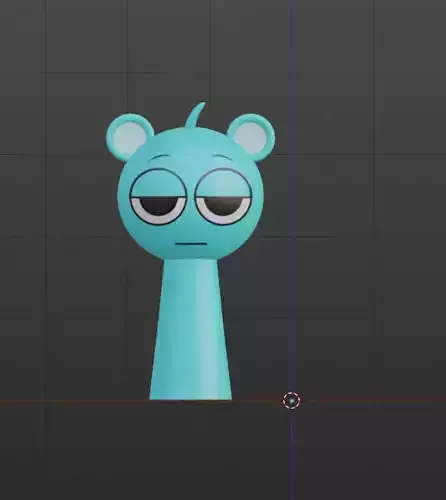 Sprunki Incredibox Sky Blue low poly