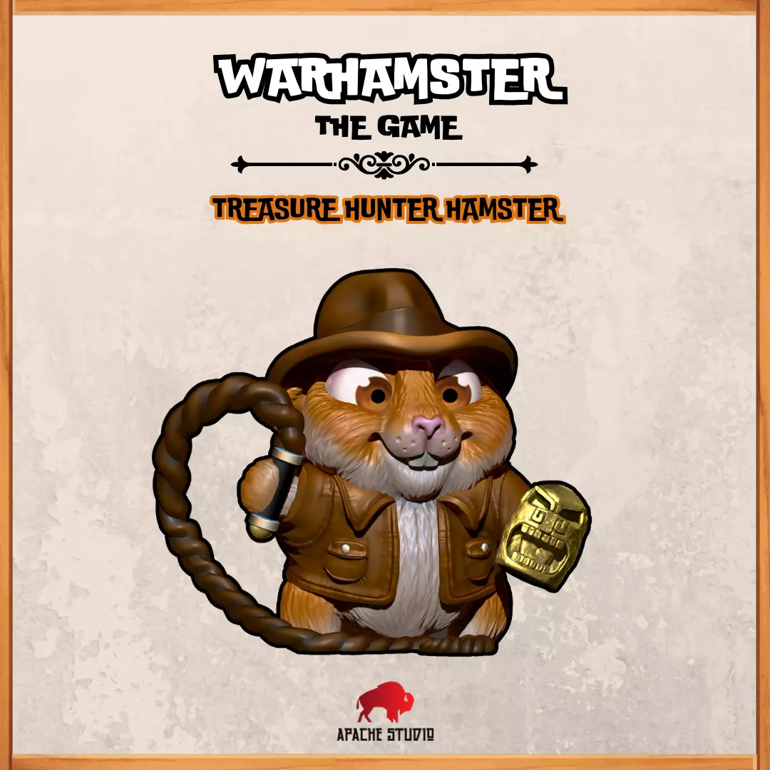 Warhamster The Game - Treasure Hunter Hamster 3D print model_0