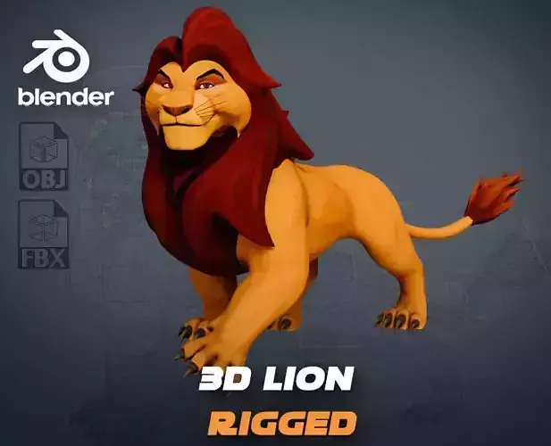 Lion Prime Rigged