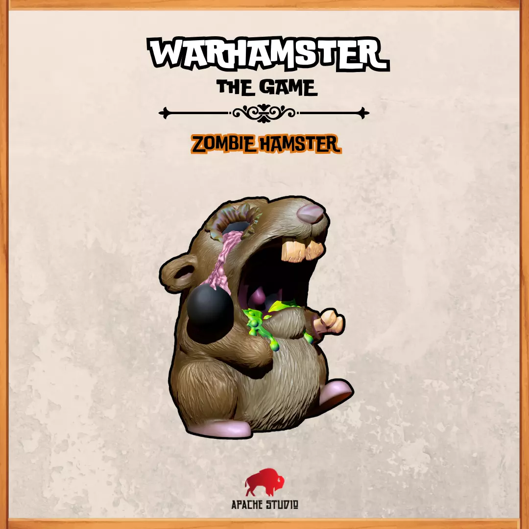 Warhamster The Game - Zombie Hamster 3D print model_0