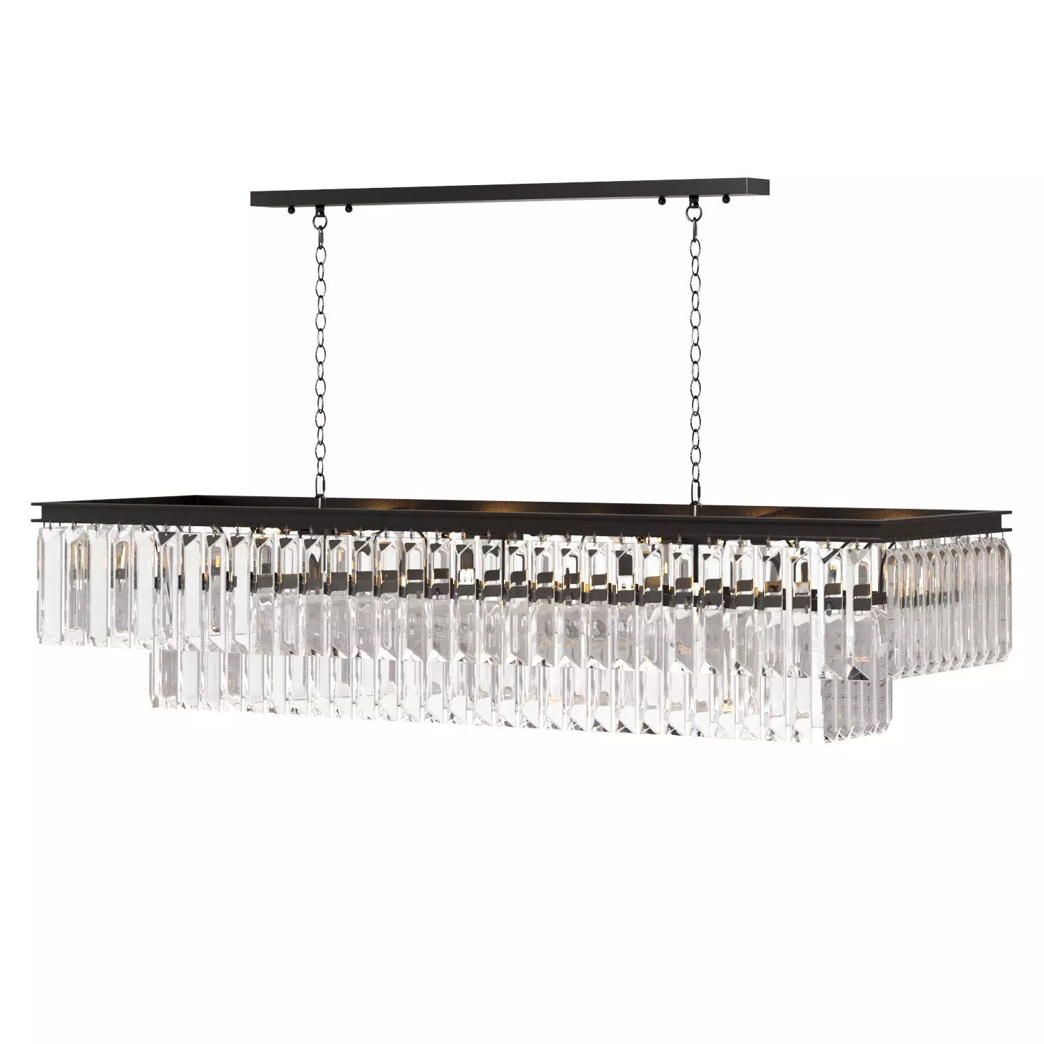 Leyland Tiered Rectangular Chandelier 3D model