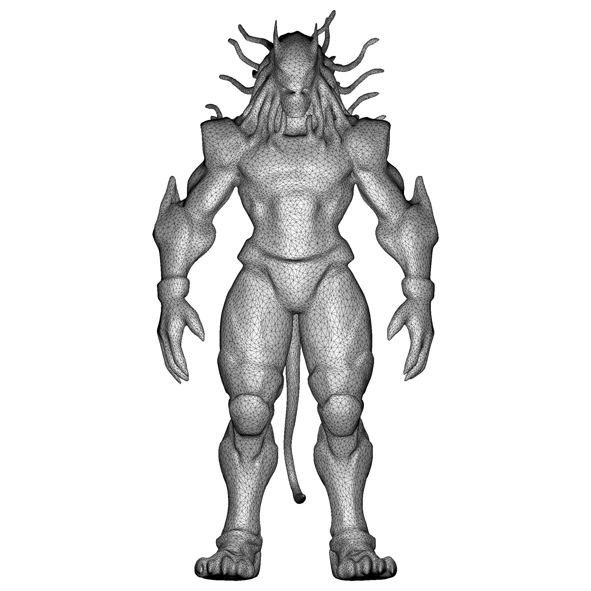 Aquatic Guardian - Iridescent Warrior 3D print model_4