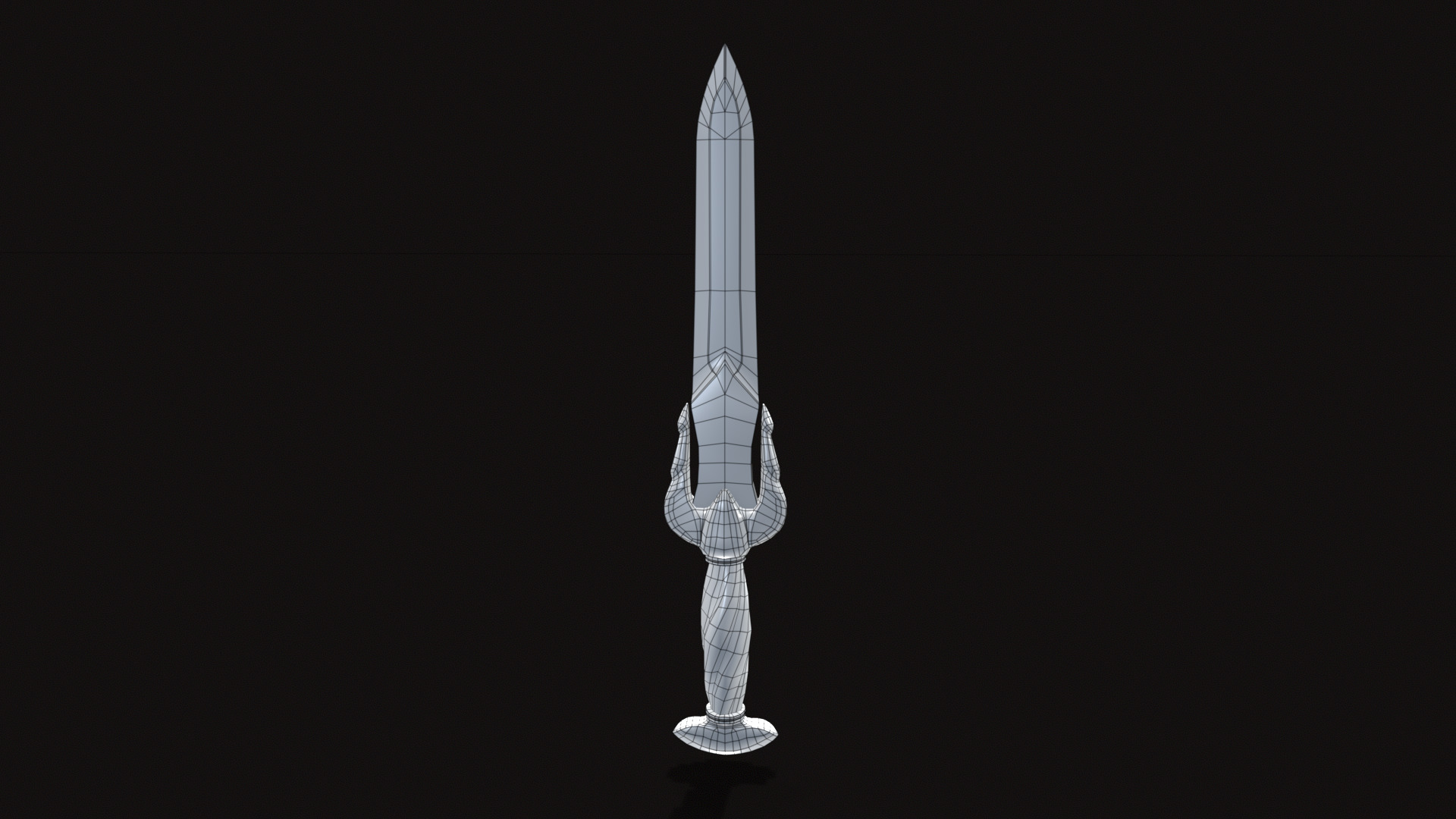 Fantasy Dagger V03 Low-poly 3D model_10