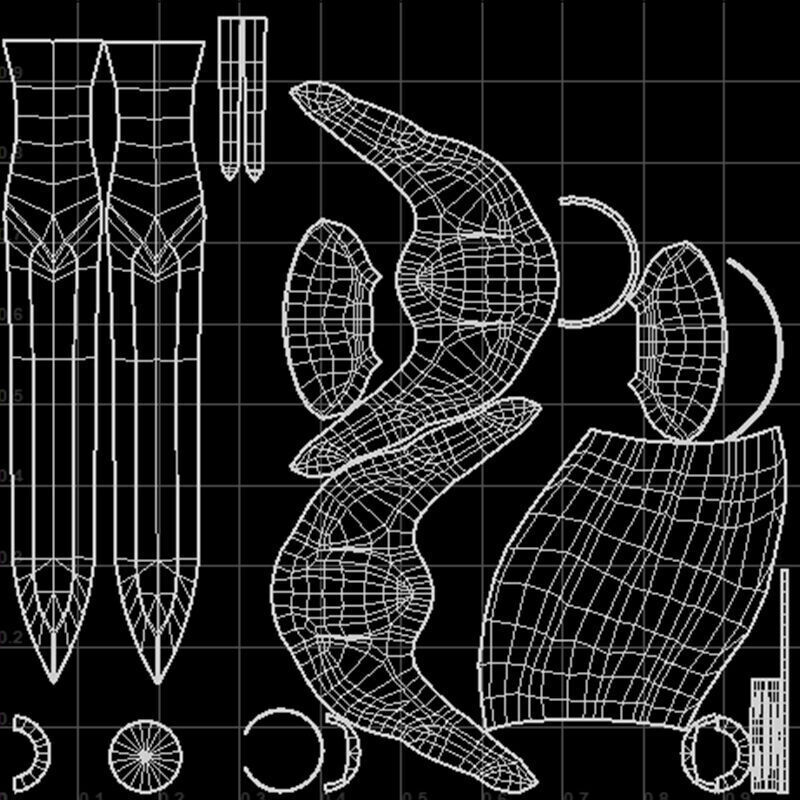 Fantasy Dagger V03 Low-poly 3D model_11