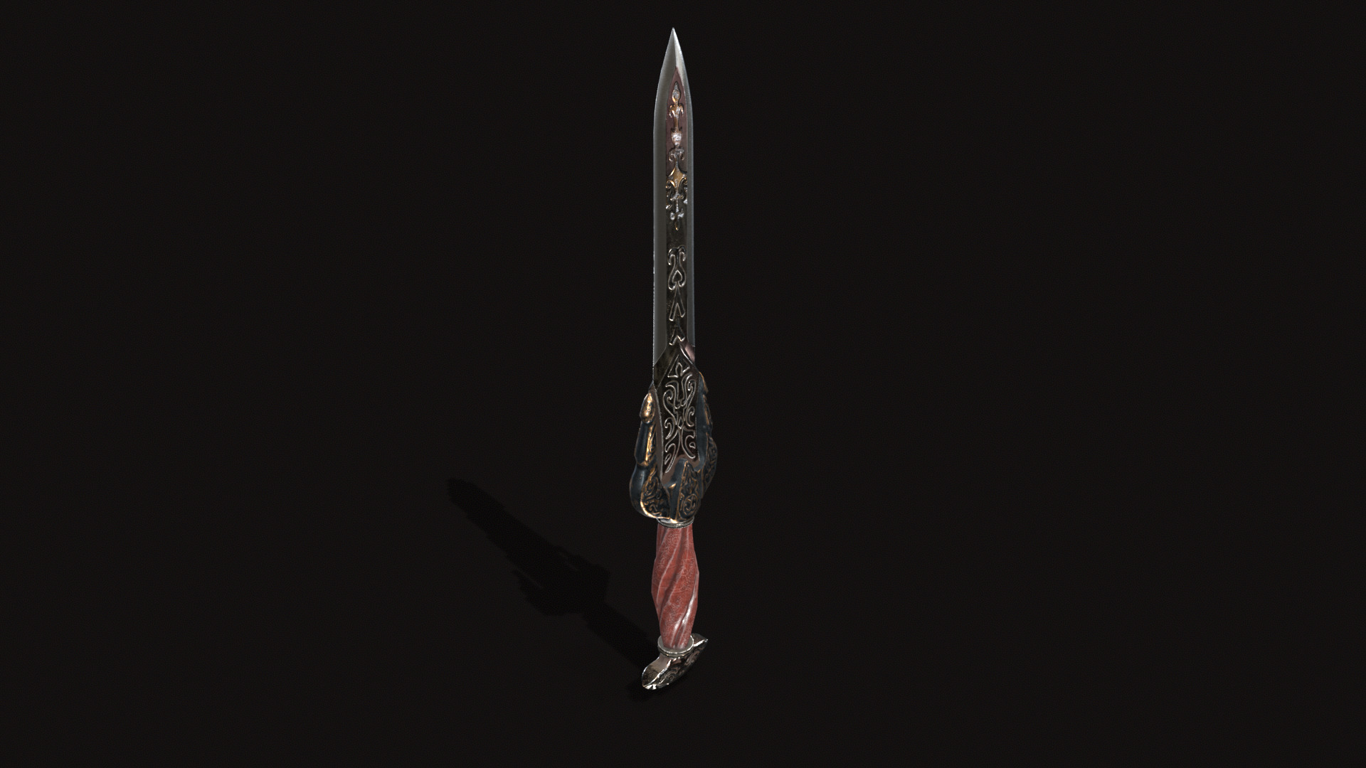 Fantasy Dagger V03 Low-poly 3D model_6