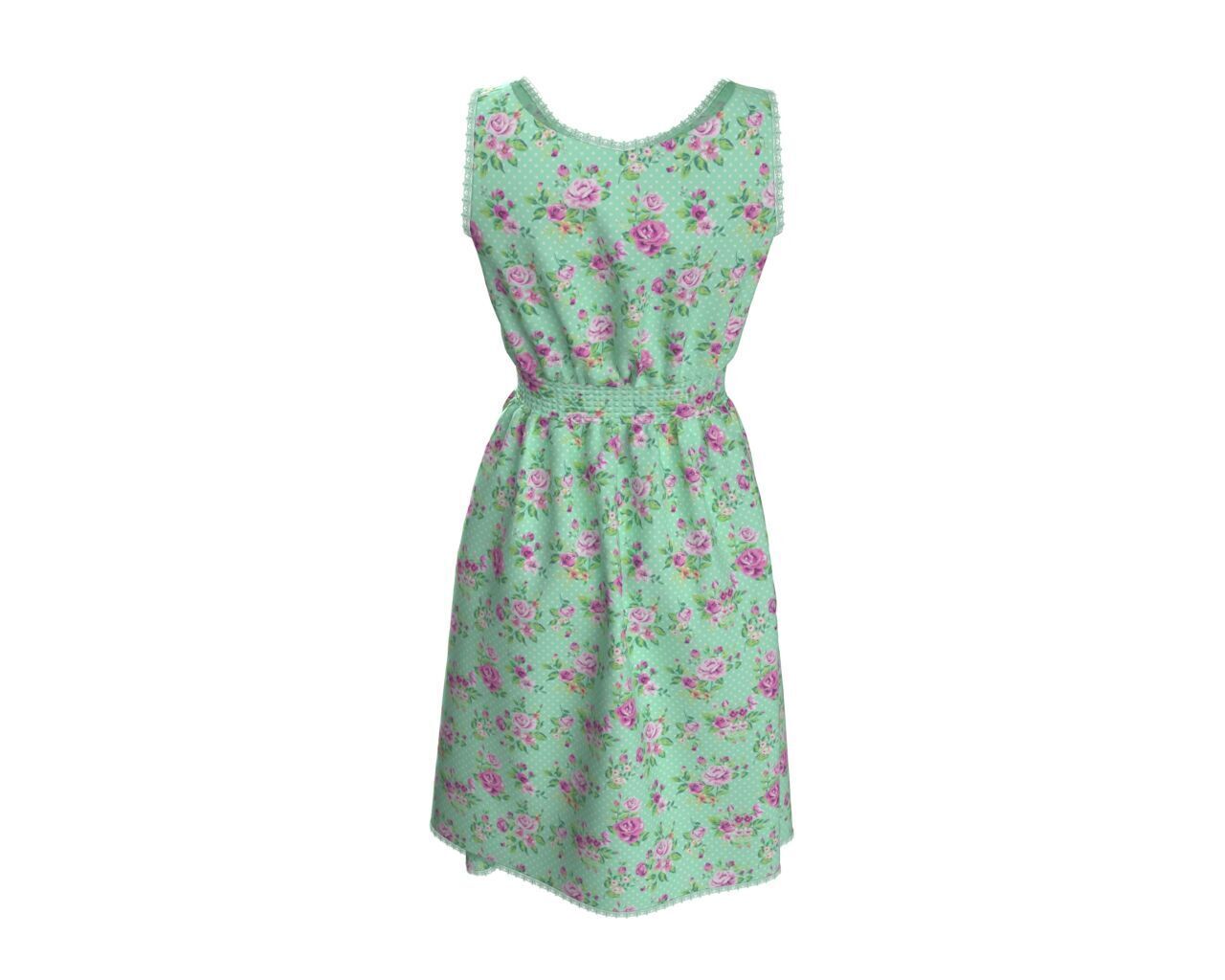 Casual Floral Summer Dress 3D Model 3D model_9