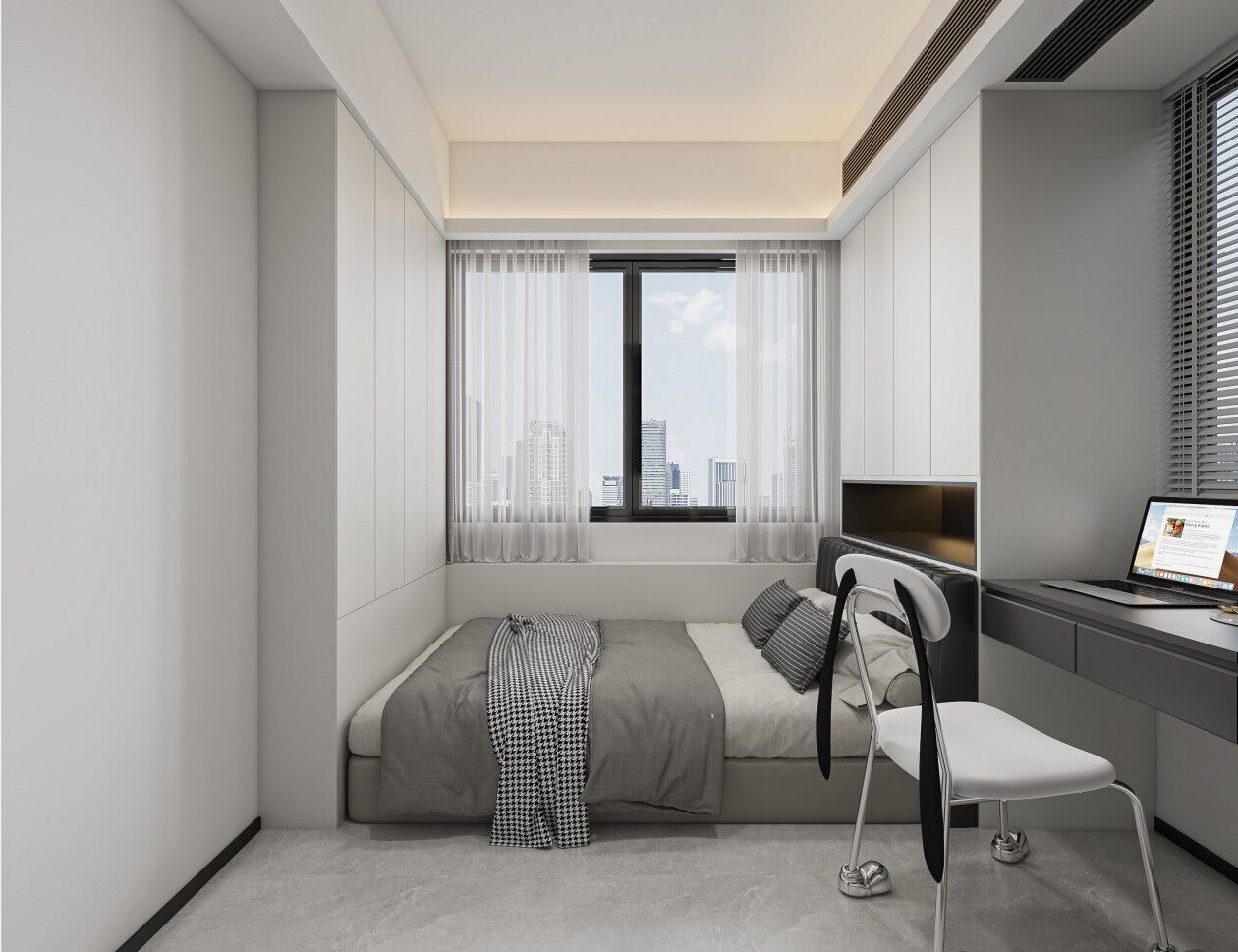 Modern bedroom 3D model_1