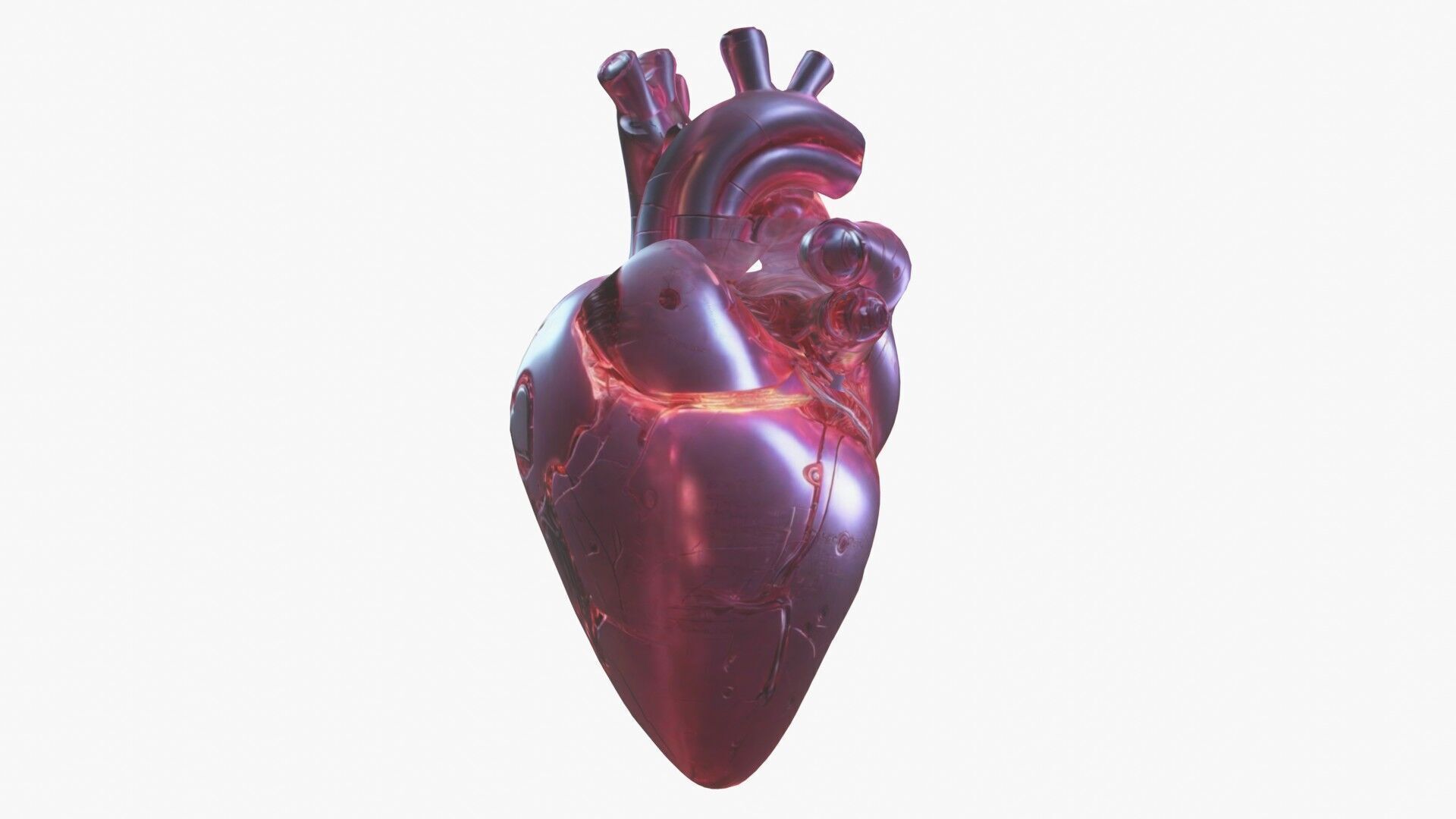 Cybernetic Heart 3D Model SciFi Biomechanical Asset 3D model_5