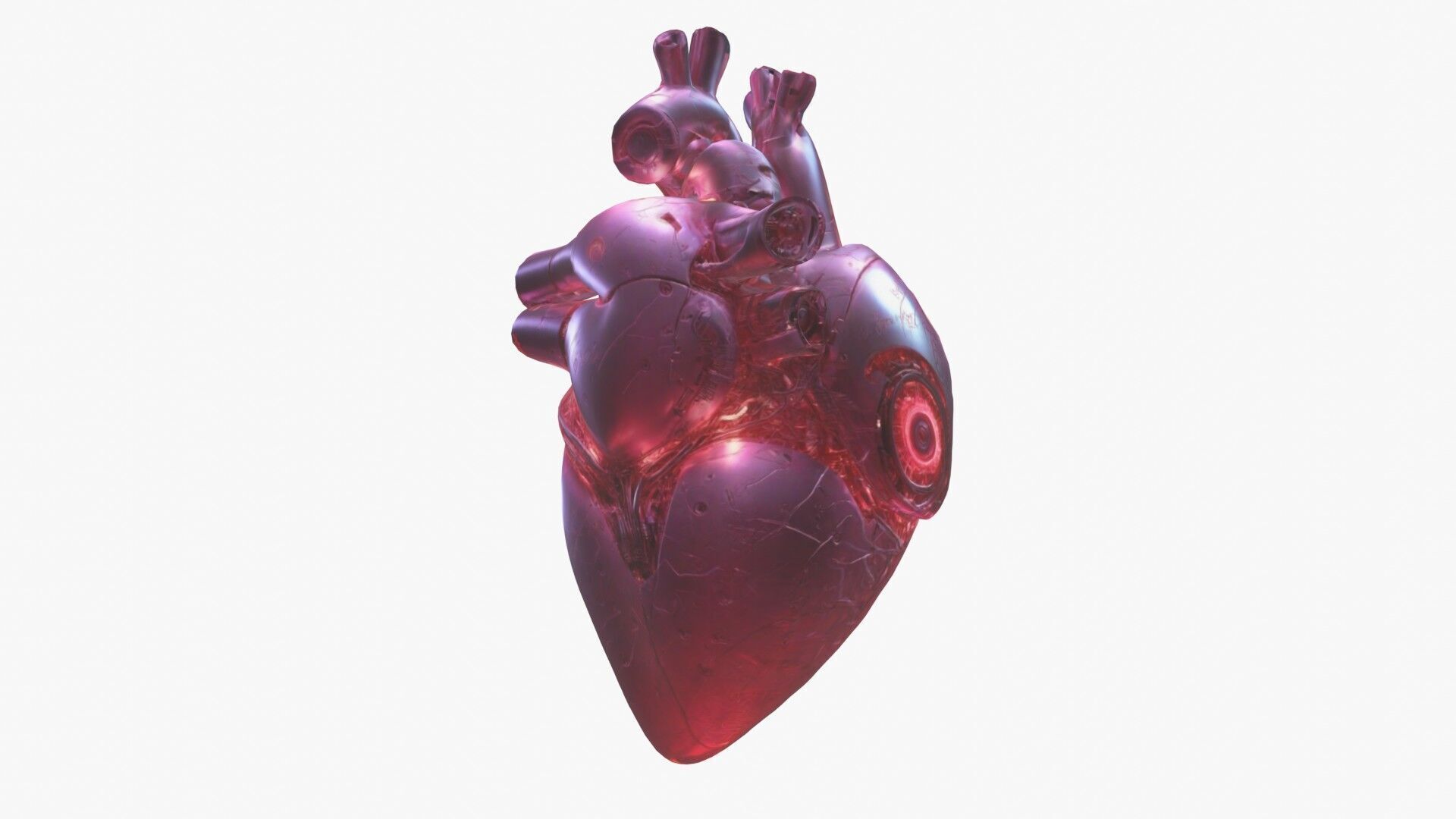 Cybernetic Heart 3D Model SciFi Biomechanical Asset 3D model_3