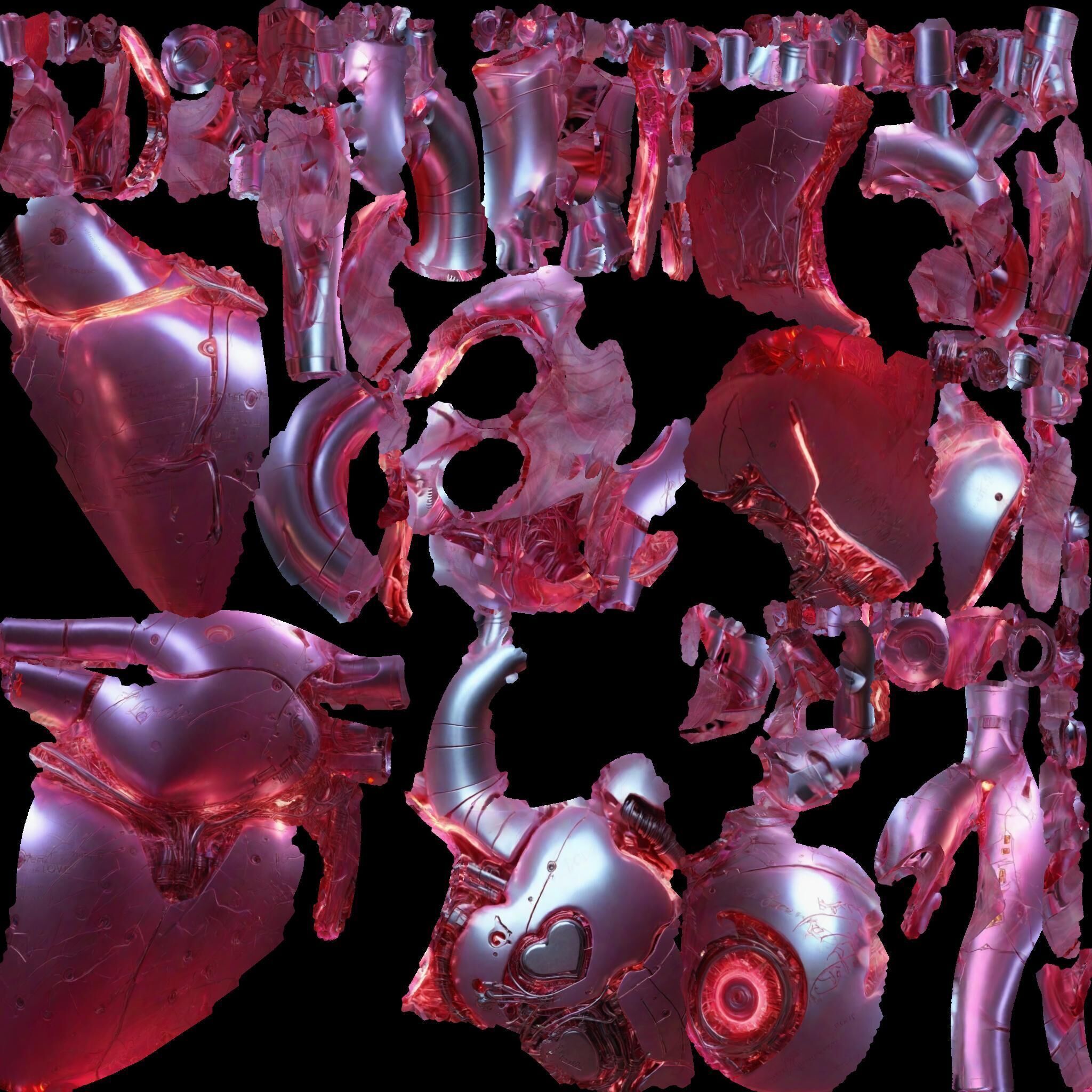 Cybernetic Heart 3D Model SciFi Biomechanical Asset 3D model_1