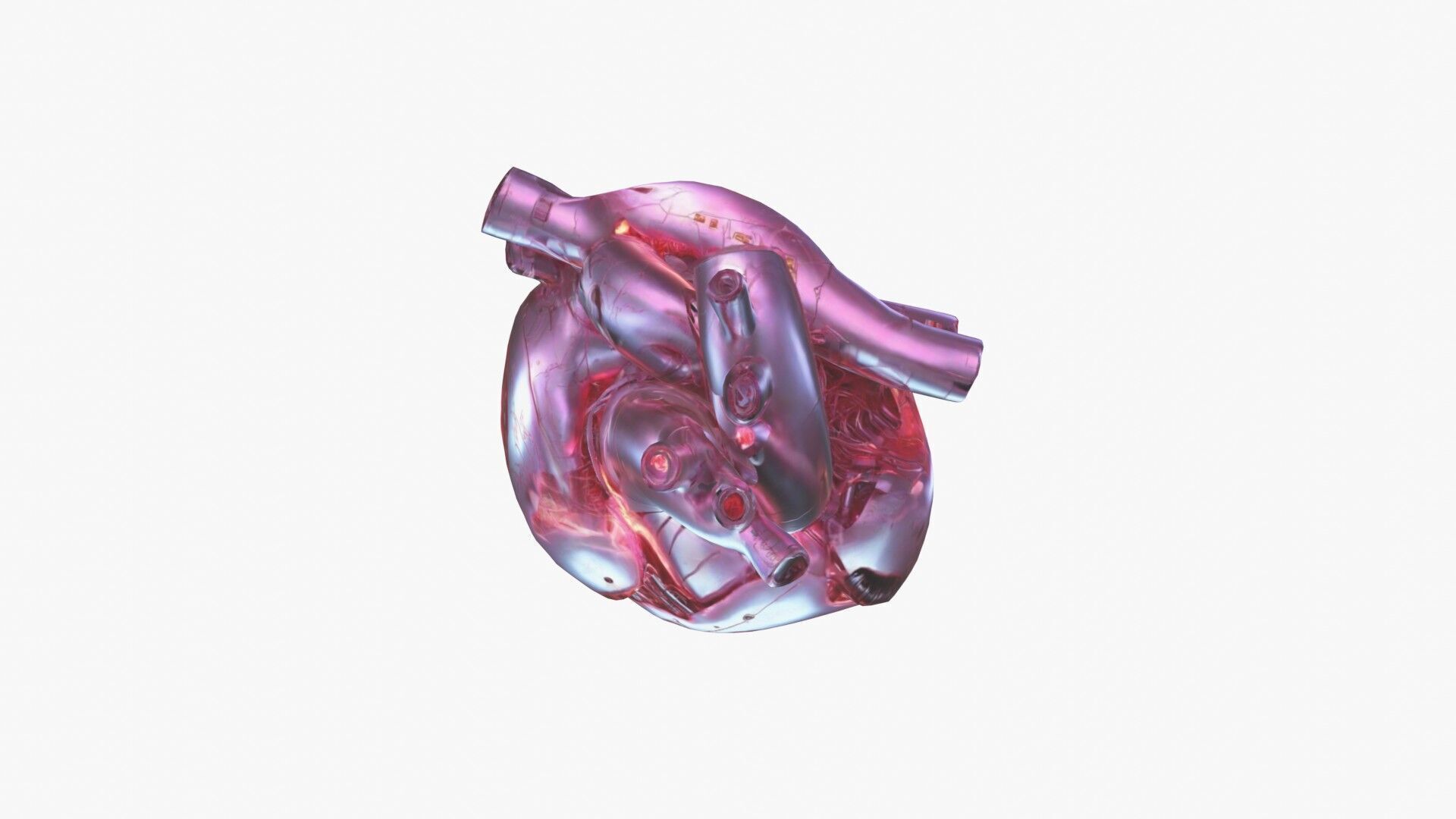 Cybernetic Heart 3D Model SciFi Biomechanical Asset 3D model_6