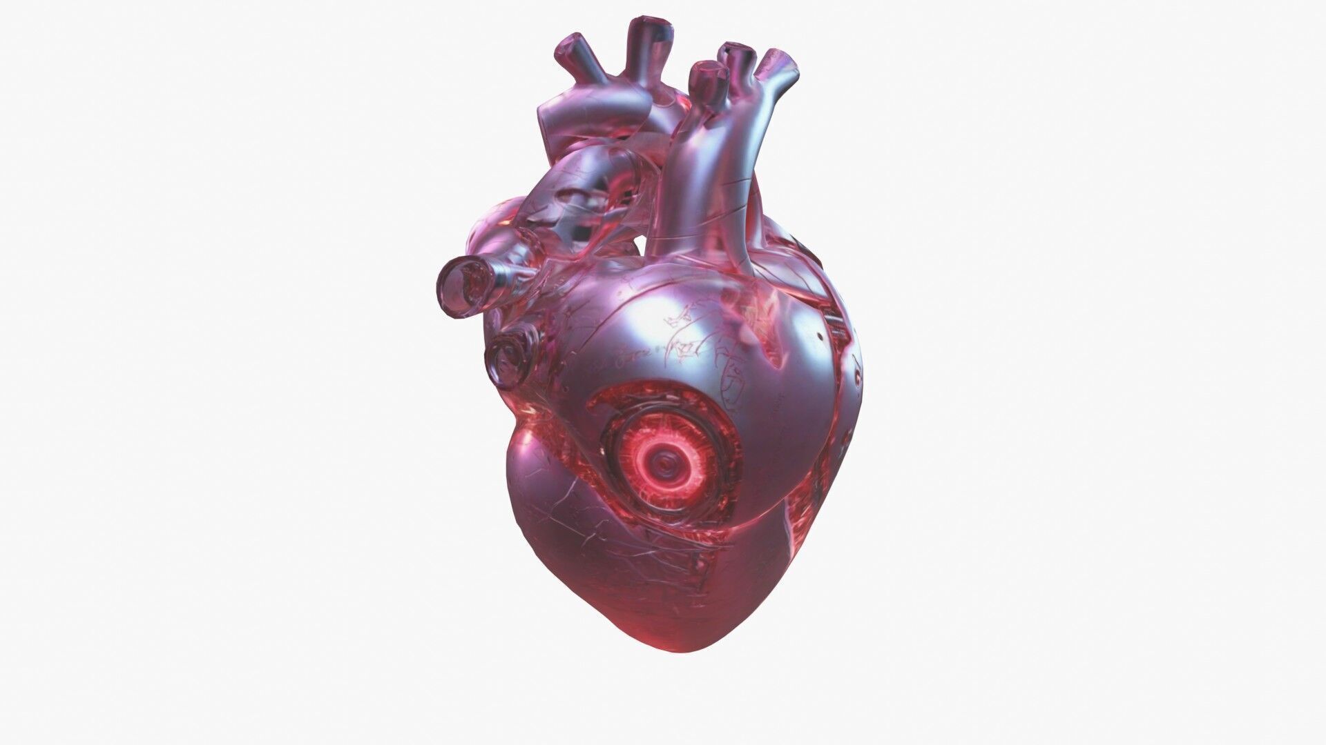 Cybernetic Heart 3D Model SciFi Biomechanical Asset 3D model_7