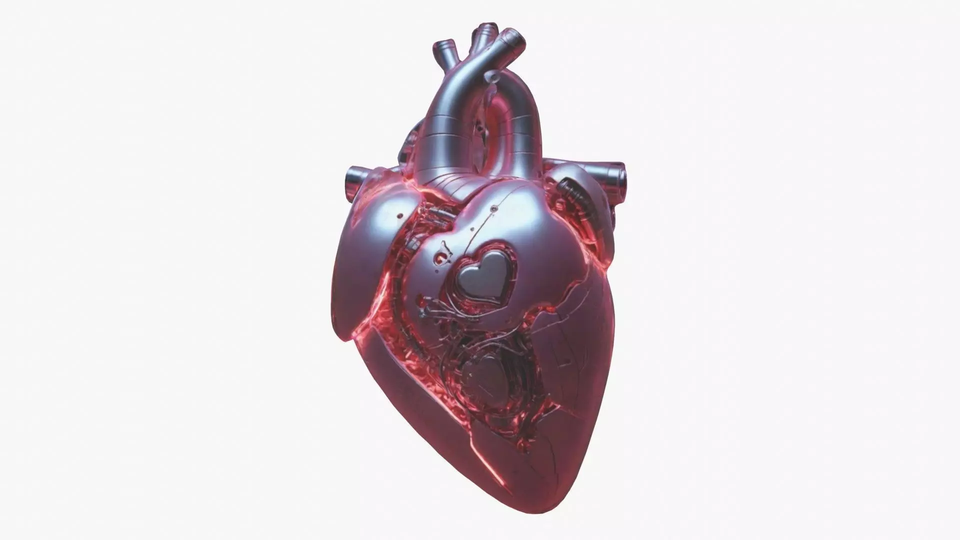Cybernetic Heart 3D Model SciFi Biomechanical Asset 3D model_0