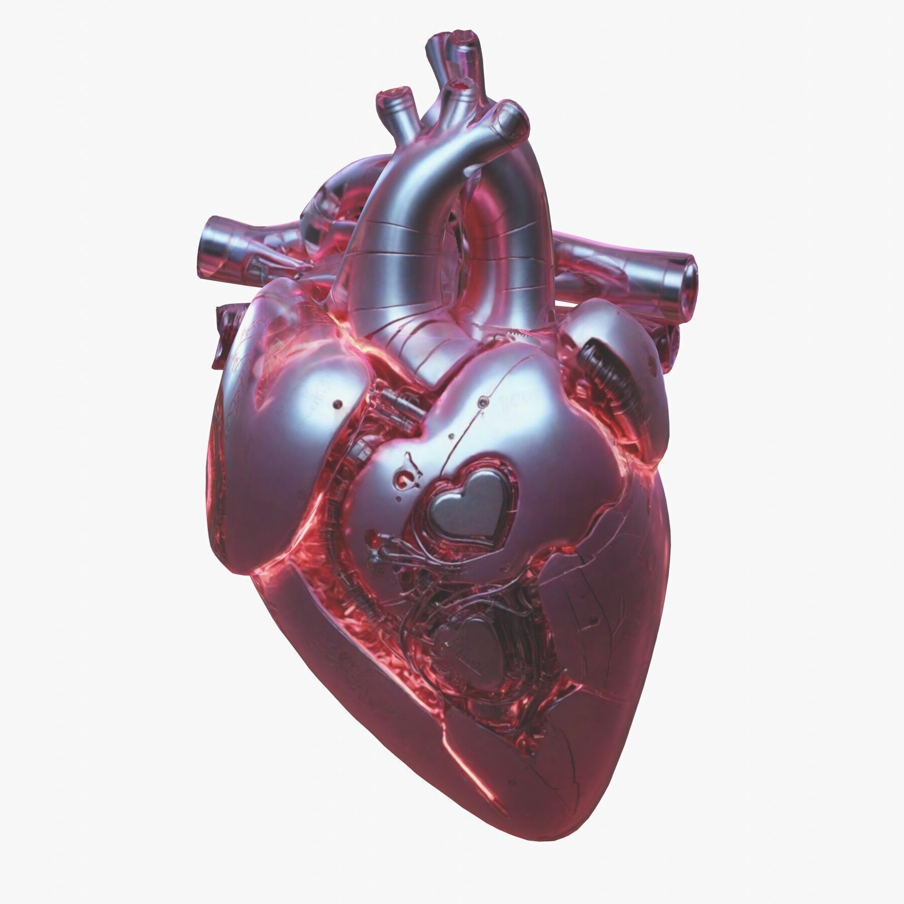 Cybernetic Heart 3D Model SciFi Biomechanical Asset 3D model_41