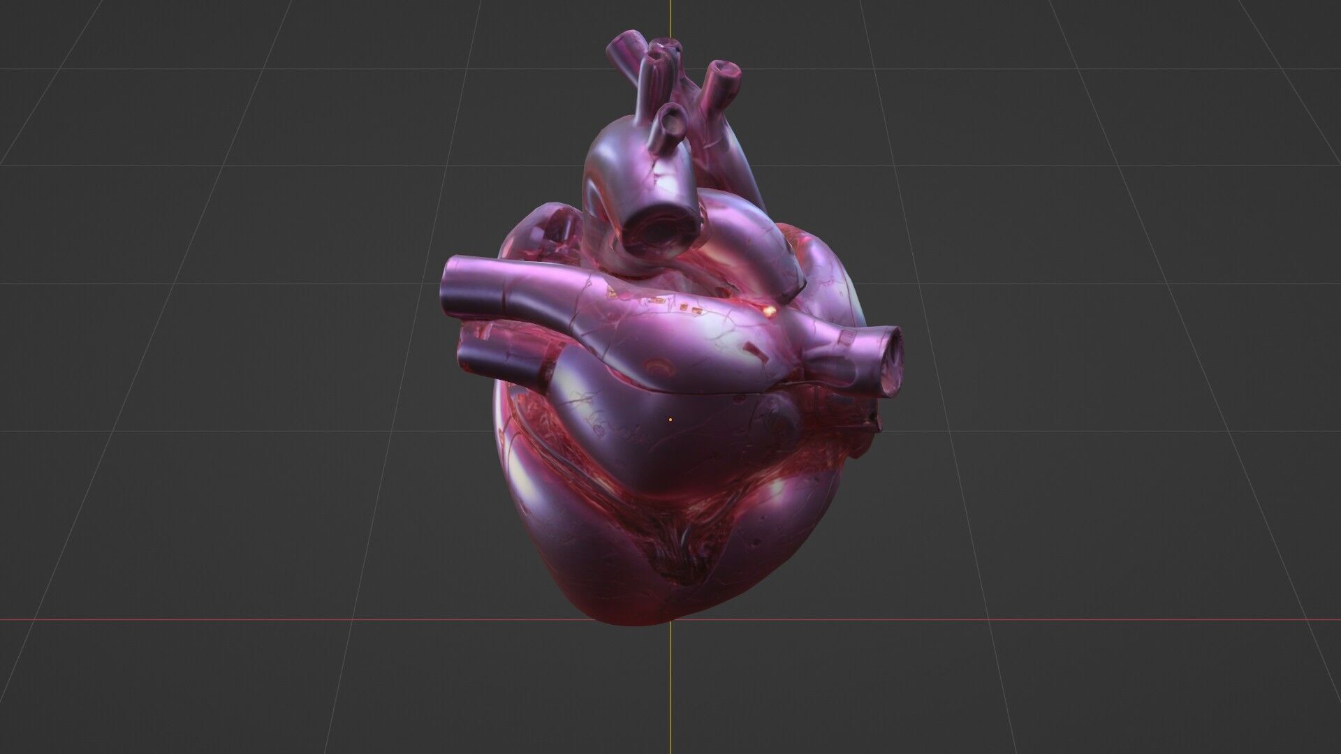 Cybernetic Heart 3D Model SciFi Biomechanical Asset 3D model_19
