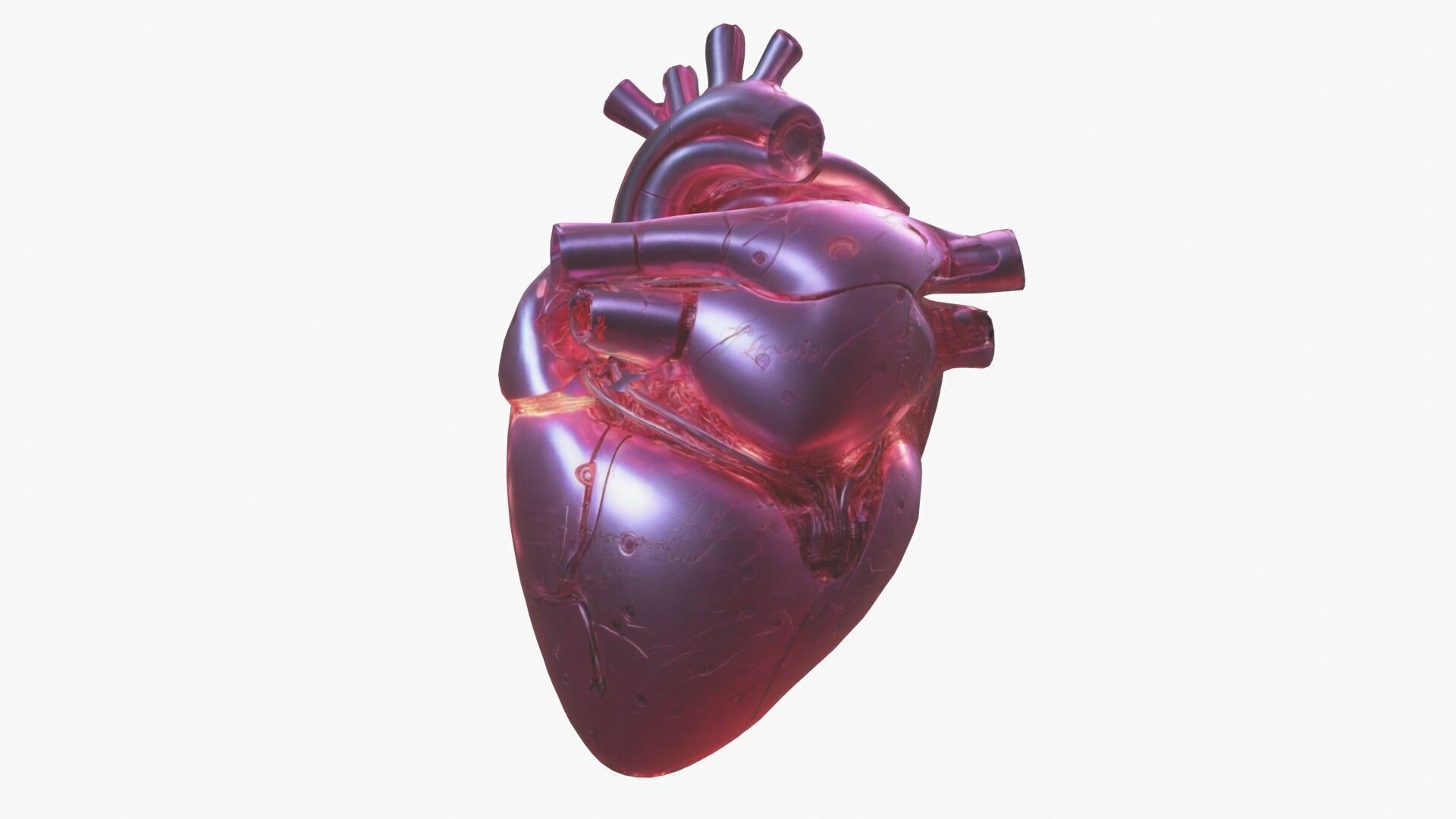 Cybernetic Heart 3D Model SciFi Biomechanical Asset 3D model_4