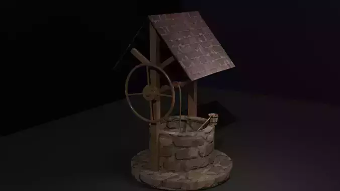 Sredniowieczna studnia Model 3D